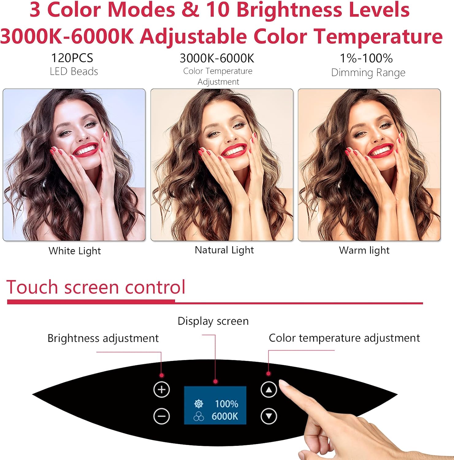 Anello Luce LED 19 Pollici con Treppiede e Bluetooth - immagine 2