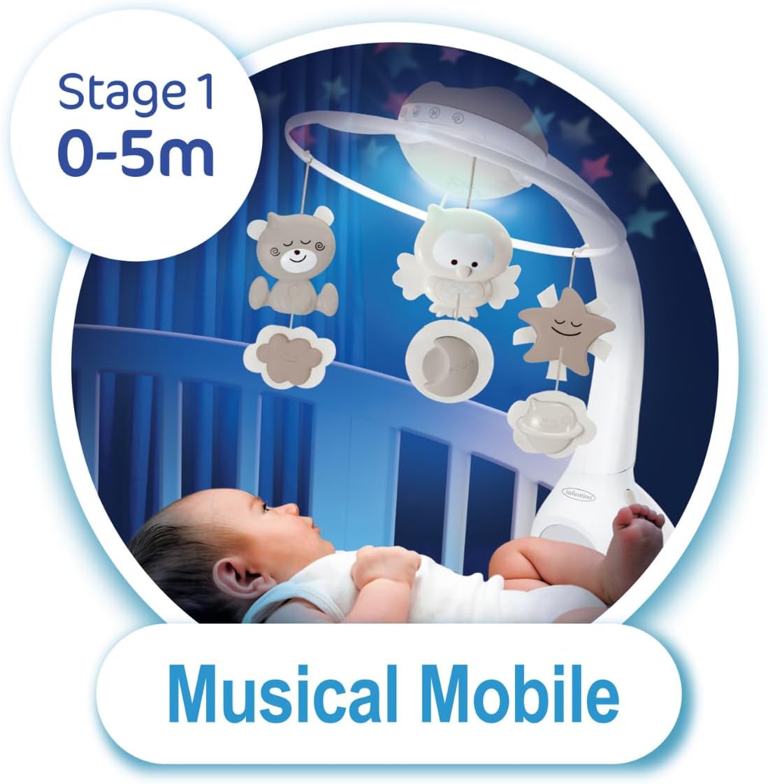 Infantino 3 in 1 Projector Musical Mobile, Rosa - immagine 7