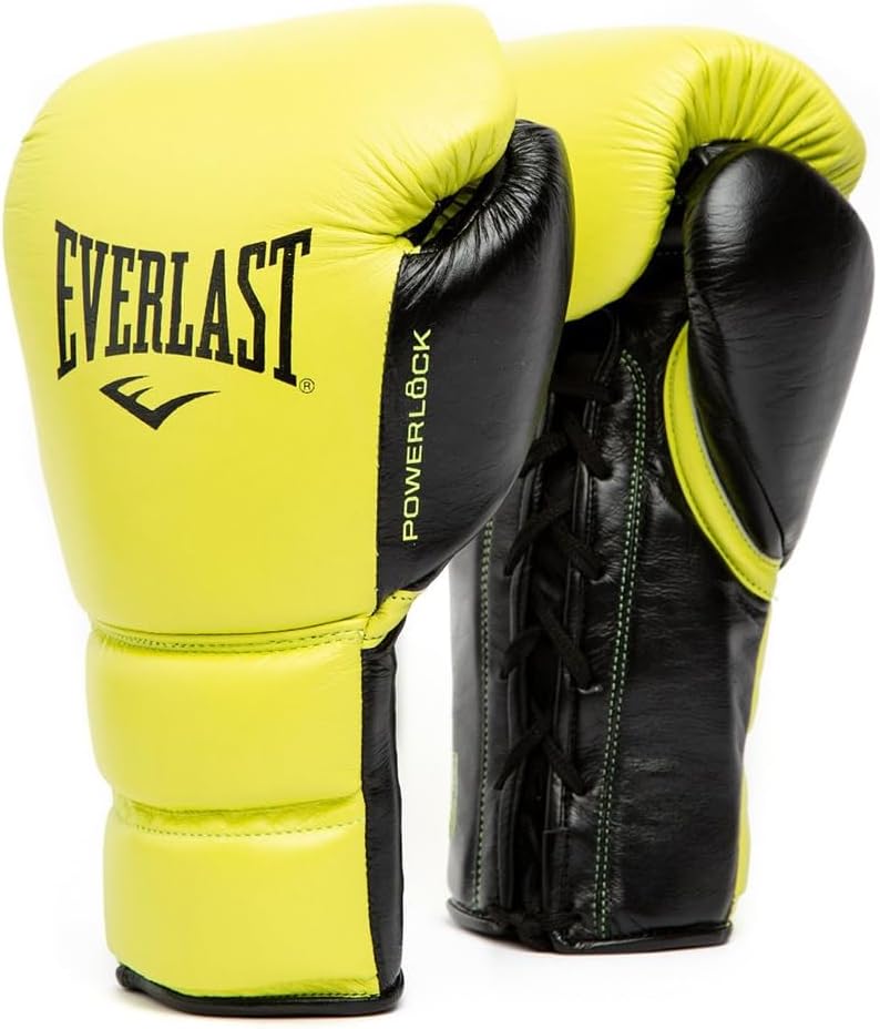 Everlast Powerlock 2 Pro Laced - Guanti Boxe 14oz Giallo Neon - immagine 1