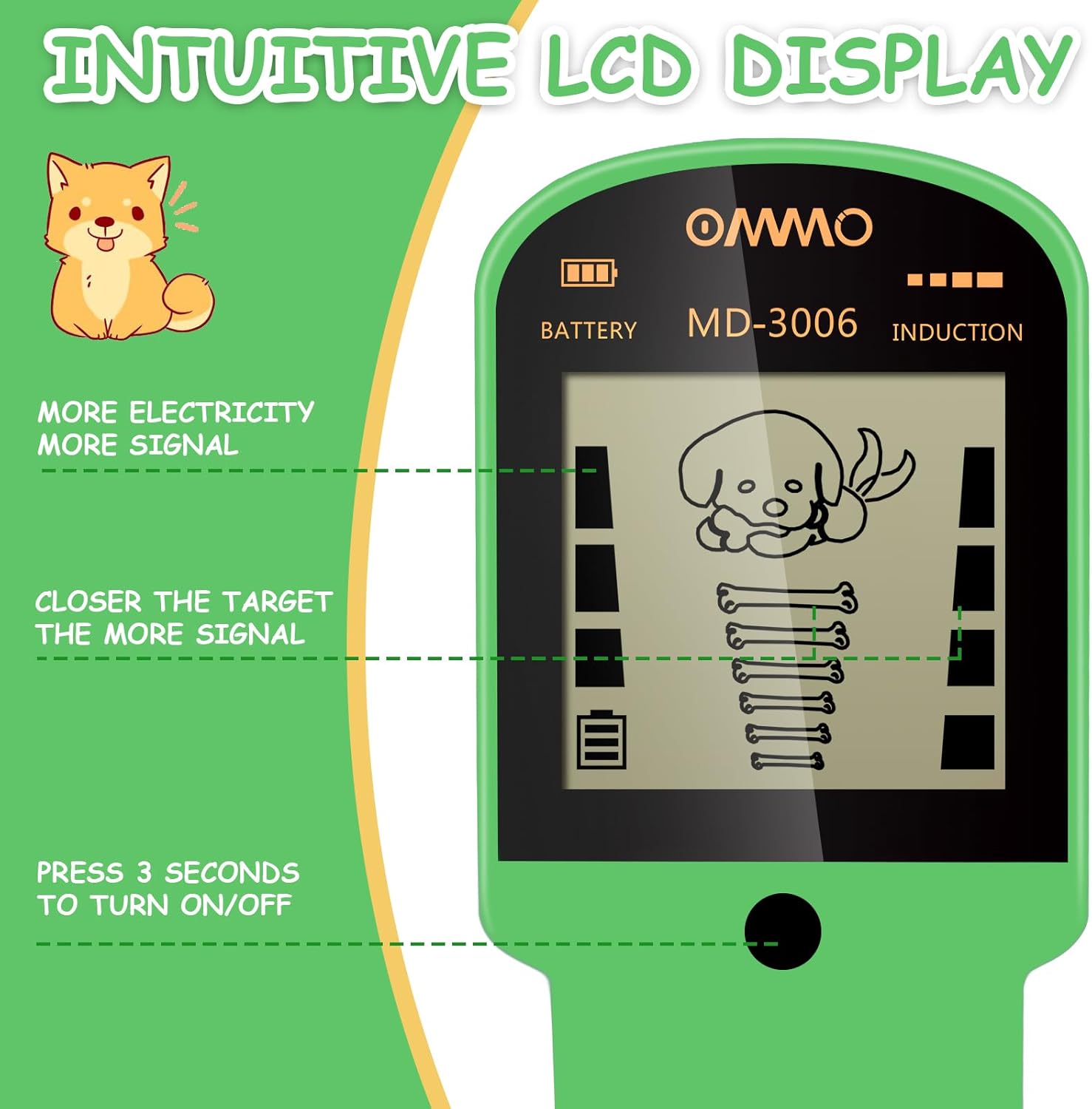 Ommo Metal Detector per Bambini, Verde - immagine 2