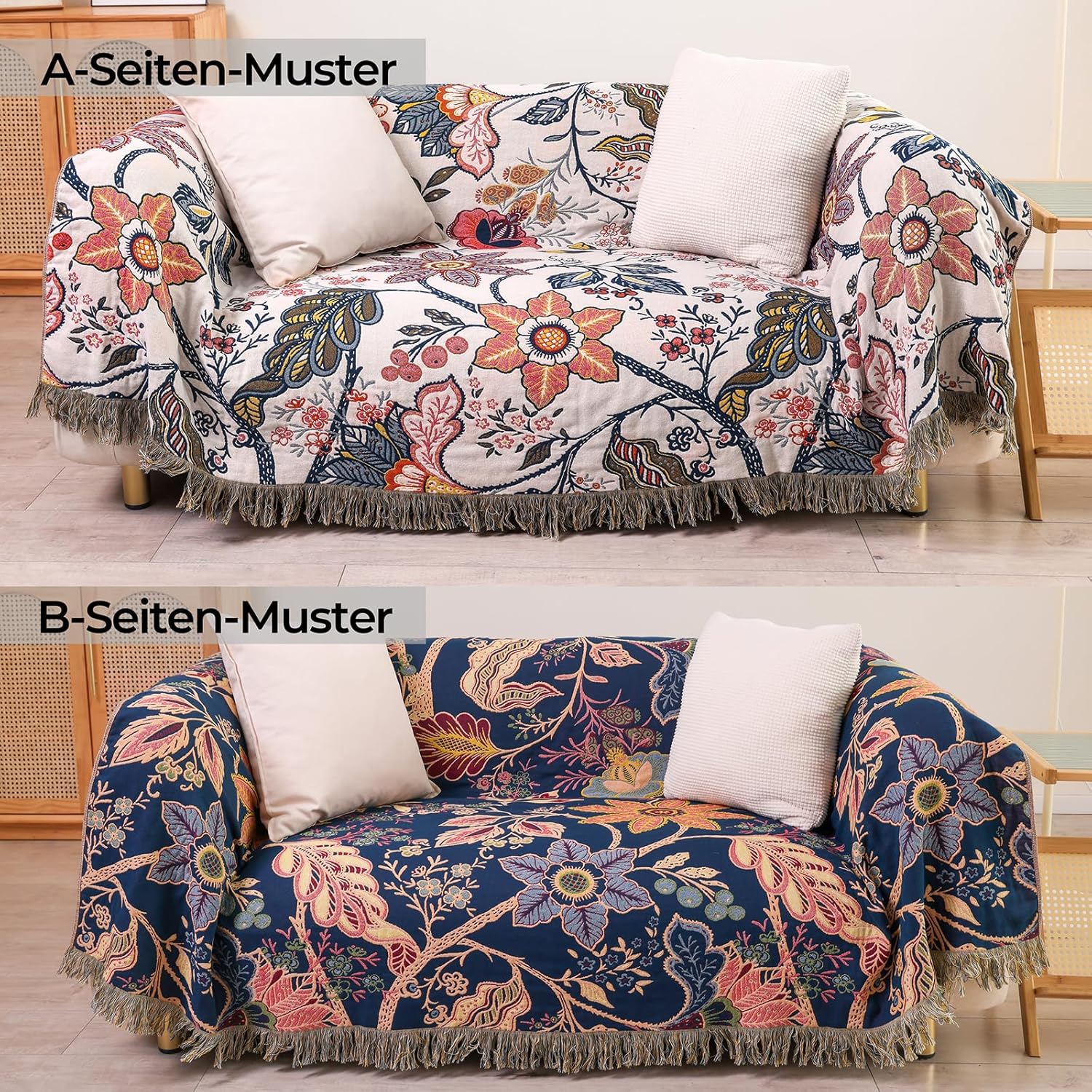 Copriletto Boho 100% Cotone 150x200 cm - immagine 5