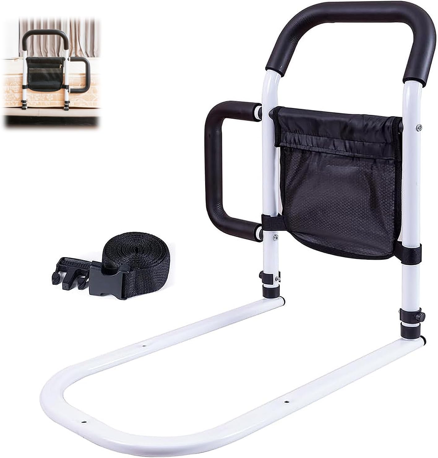 Hanured Sponda Letto Anziani con Cinghia e Borsa