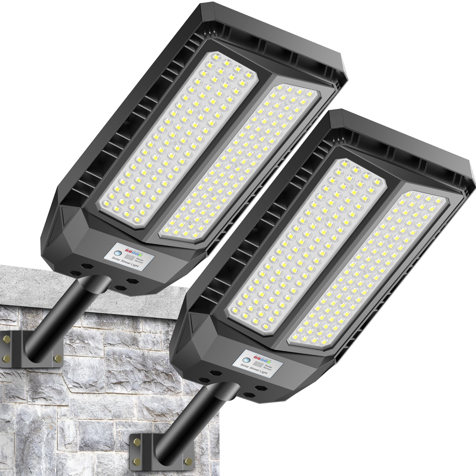 Lampione Solare Led Esterno 4000W*2 con Telecomando