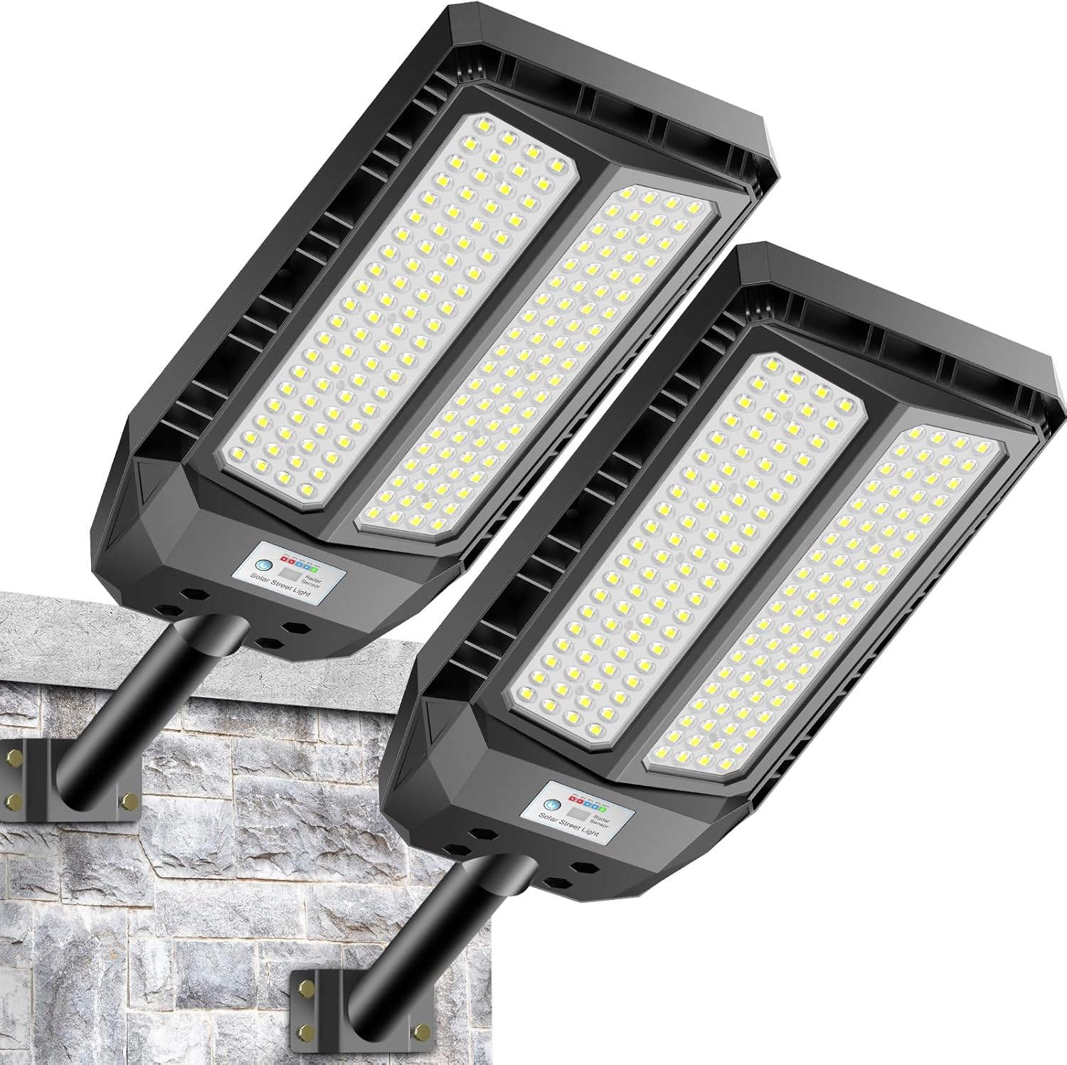 Lampione Solare Led Esterno 4000W*2 con Telecomando - immagine 1