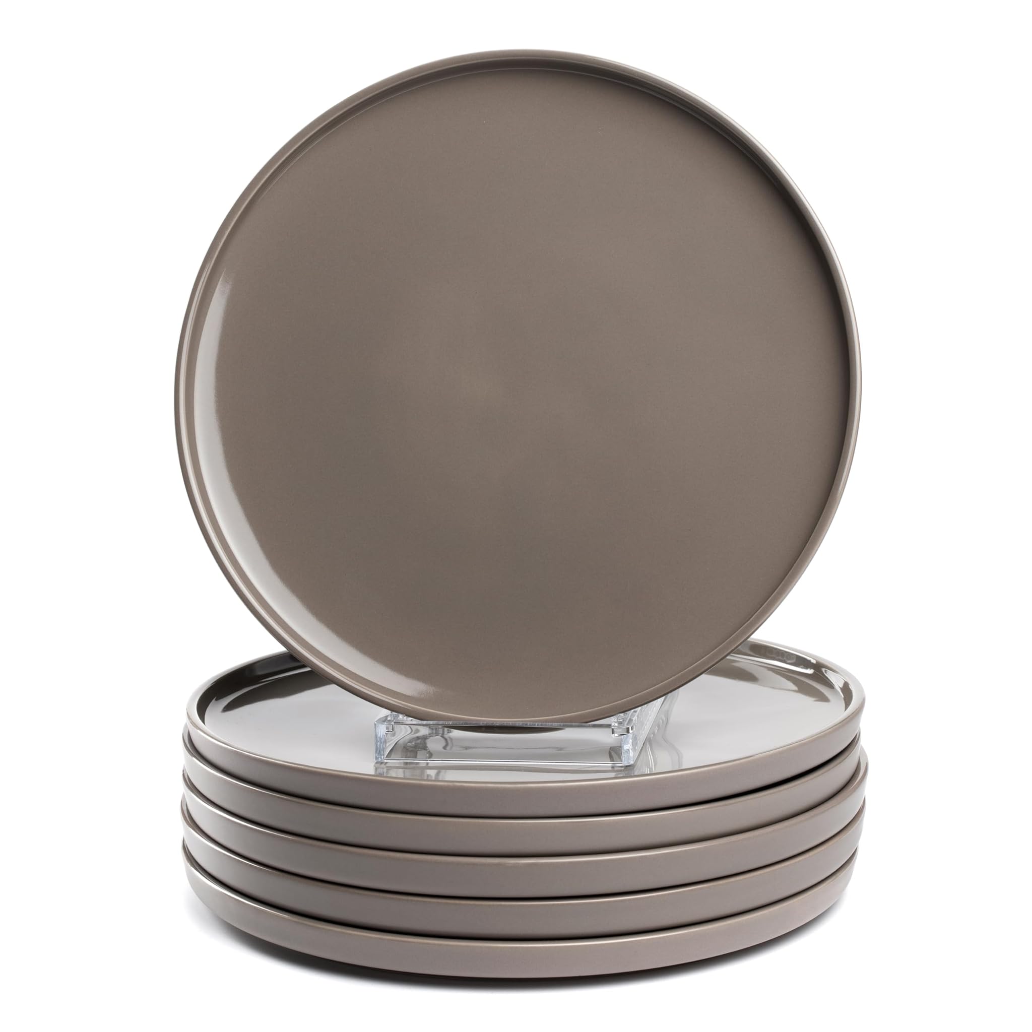 Leonardo HOME Set 6 Piatti Piani ROMA Ø 27cm, Tortora