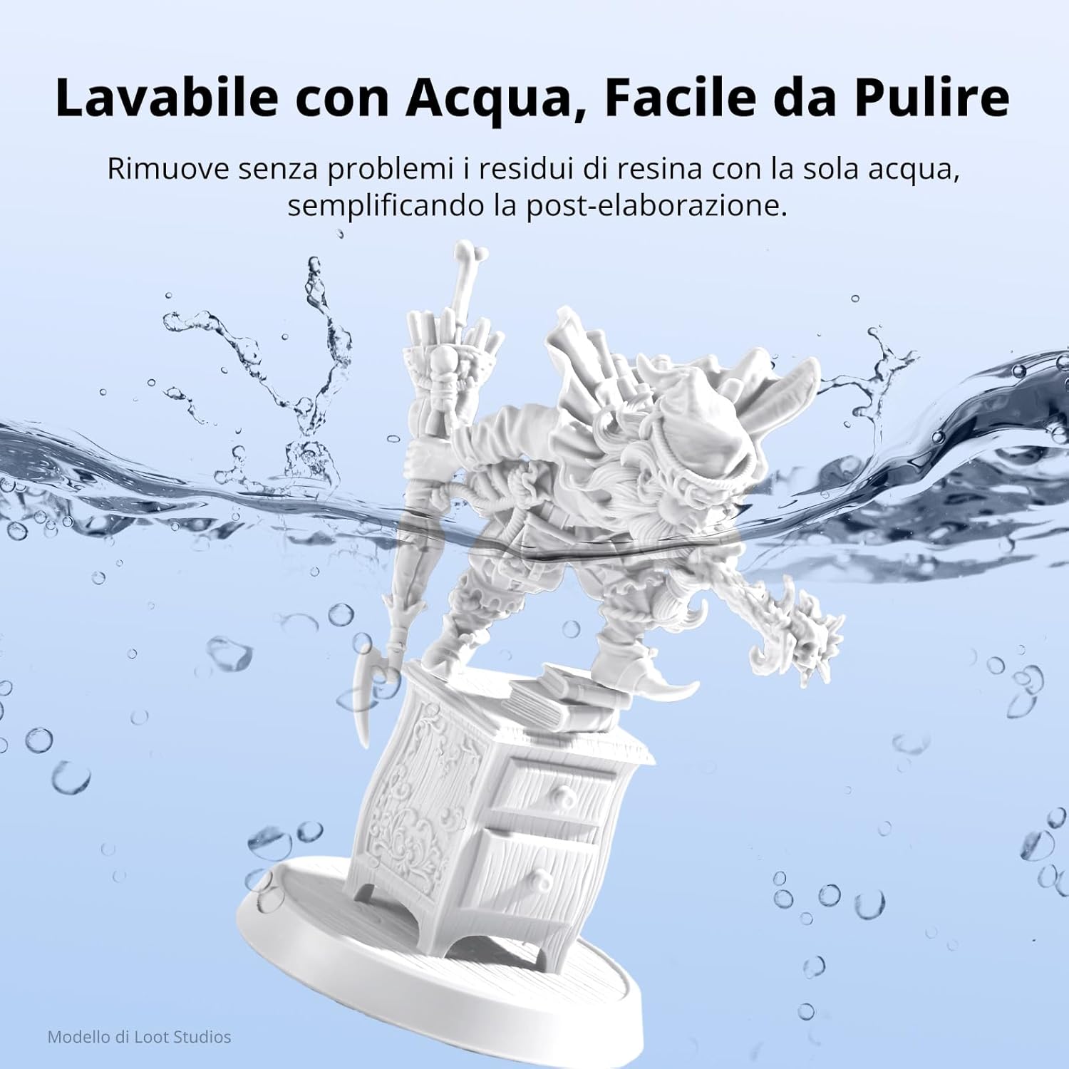 ANYCUBIC Water Washable Resin 2.0 per Stampanti 3D 2KG - immagine 2