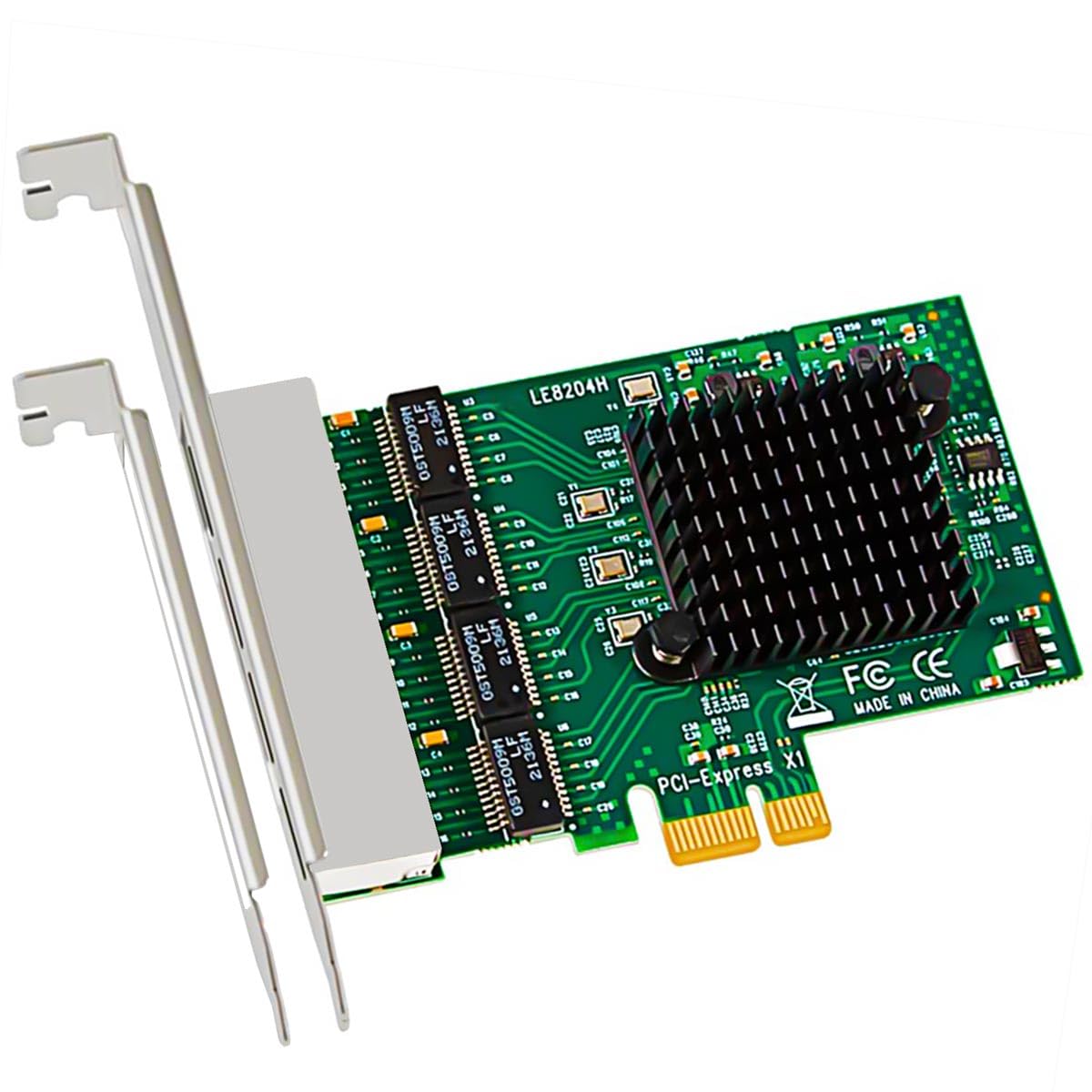 Glotrends LE8204 Scheda di Rete Gigabit PCIe Ethernet 4 Porte