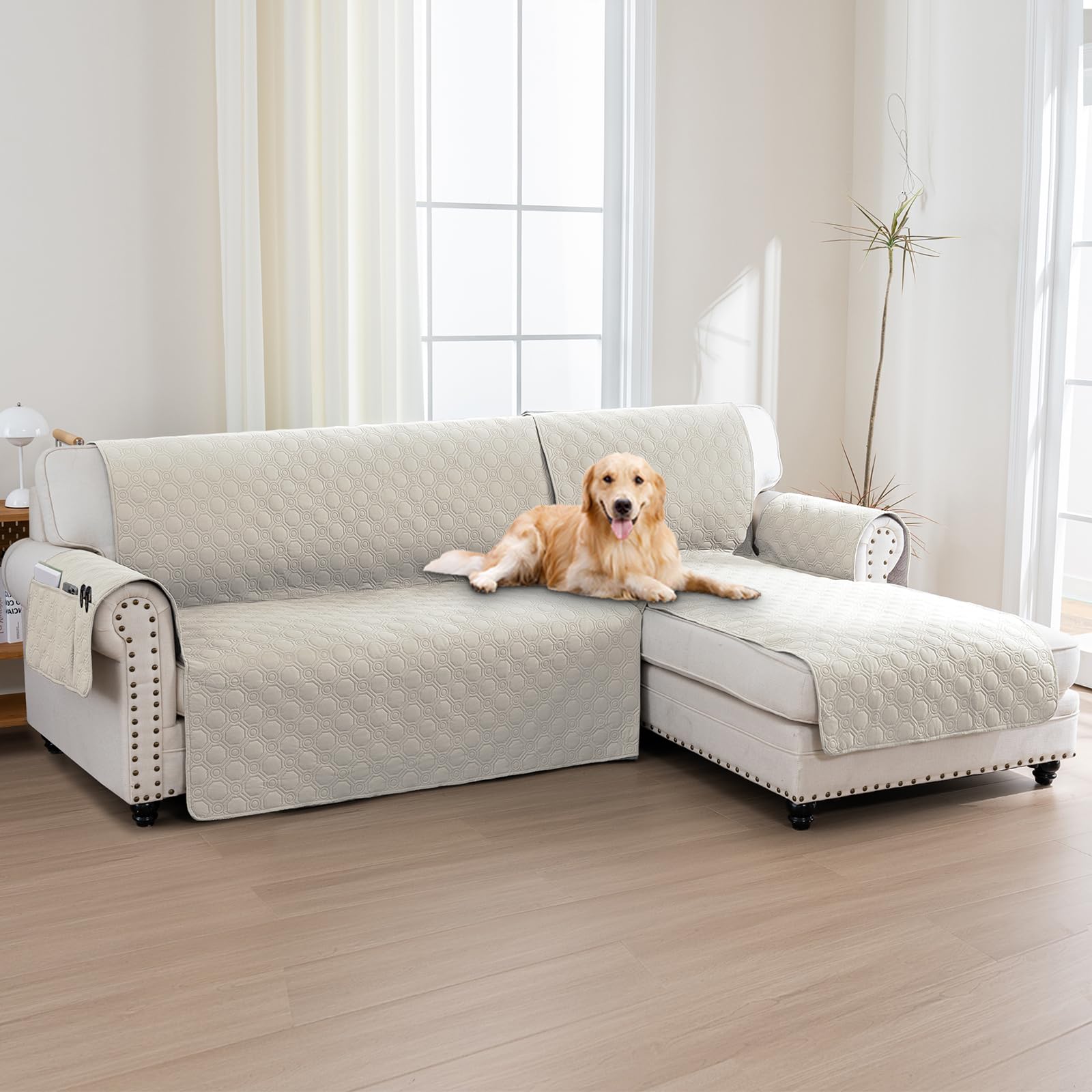 BellaHills Copridivano 3 Posti Impermeabile con Penisola