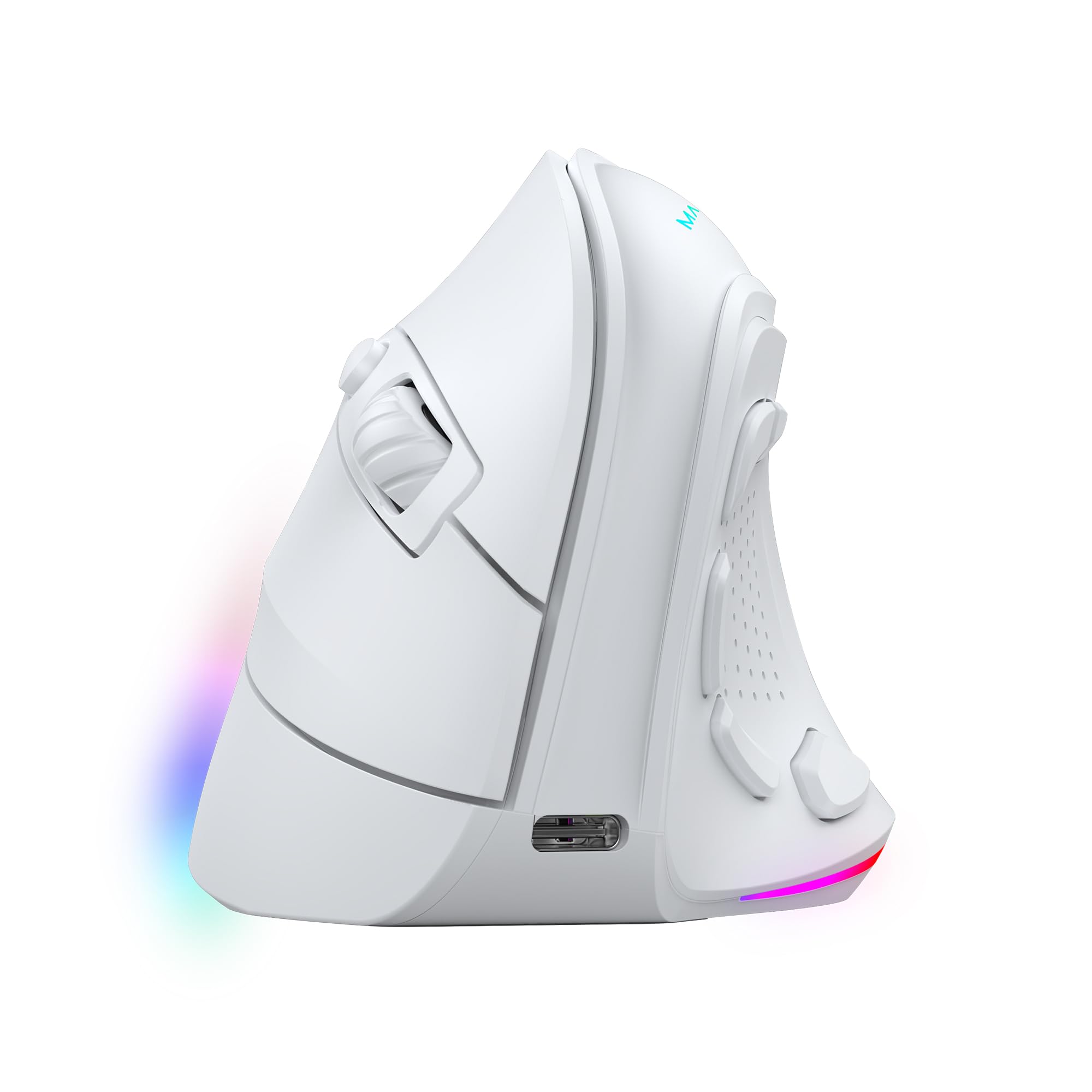 MARSGAMING MM-SK - Mouse Gaming Wireless Verticale, Bianco