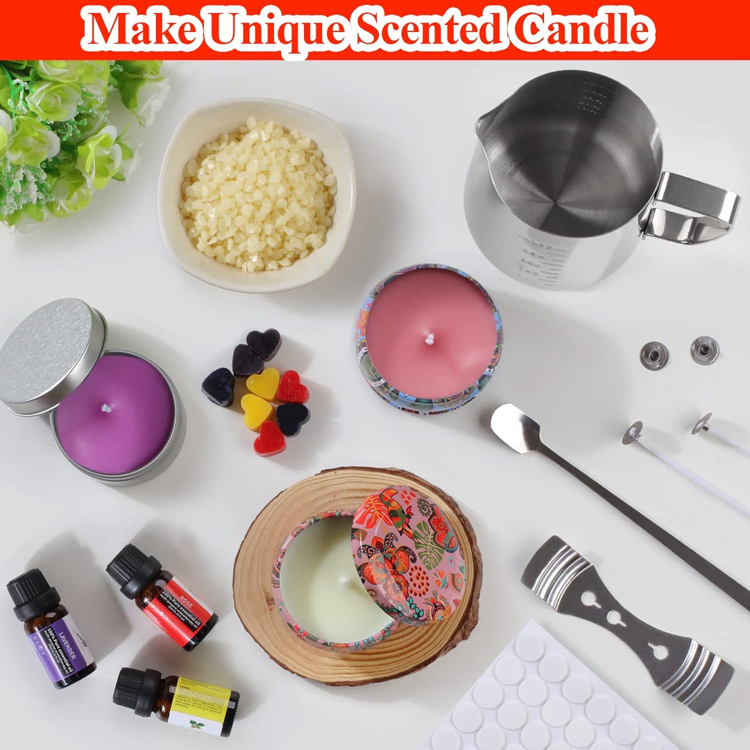 Kit Fai da Te per Candele Profumate con Cera d'Api - immagine 3