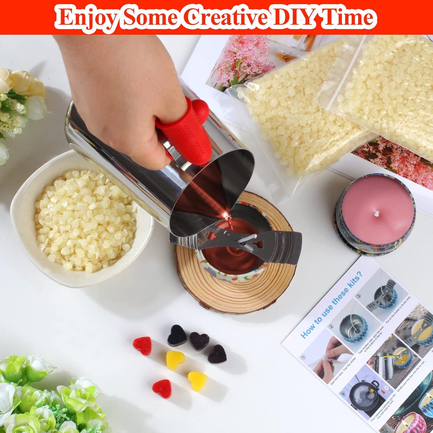 Kit Fai da Te per Candele Profumate con Cera d'Api - immagine 5