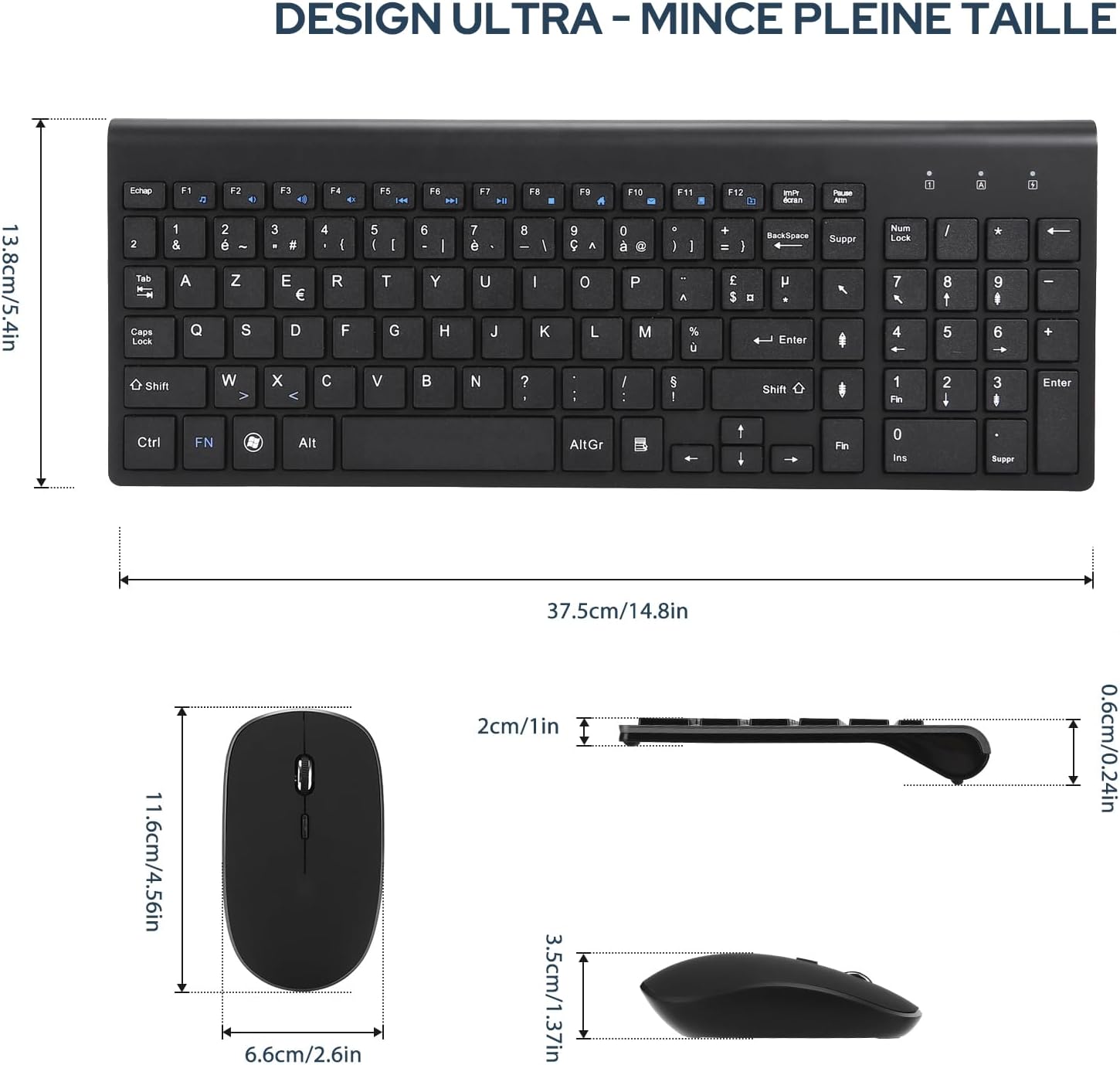 Combinazione Tastiera e Mouse Wireless USB-C Full-Size - immagine 7