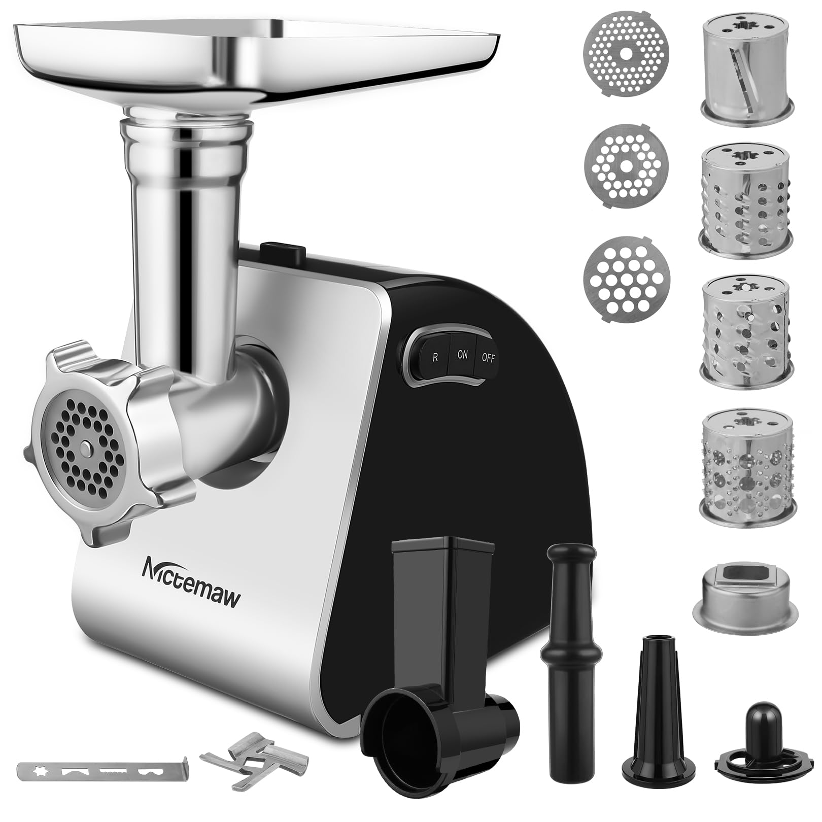 Nictemaw Tritacarne Elettrico 2000W Multifunzione 5 in 1