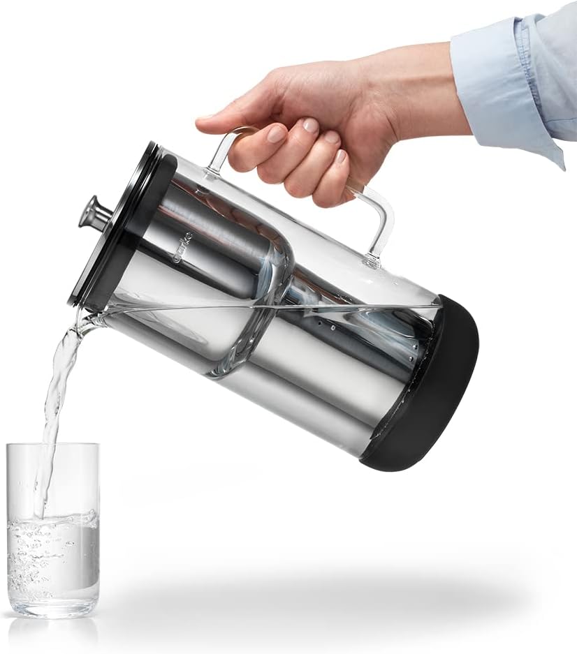 Aarke Purifier - Caraffa Filtrante Vetro e Acciaio 2.4L - immagine 6