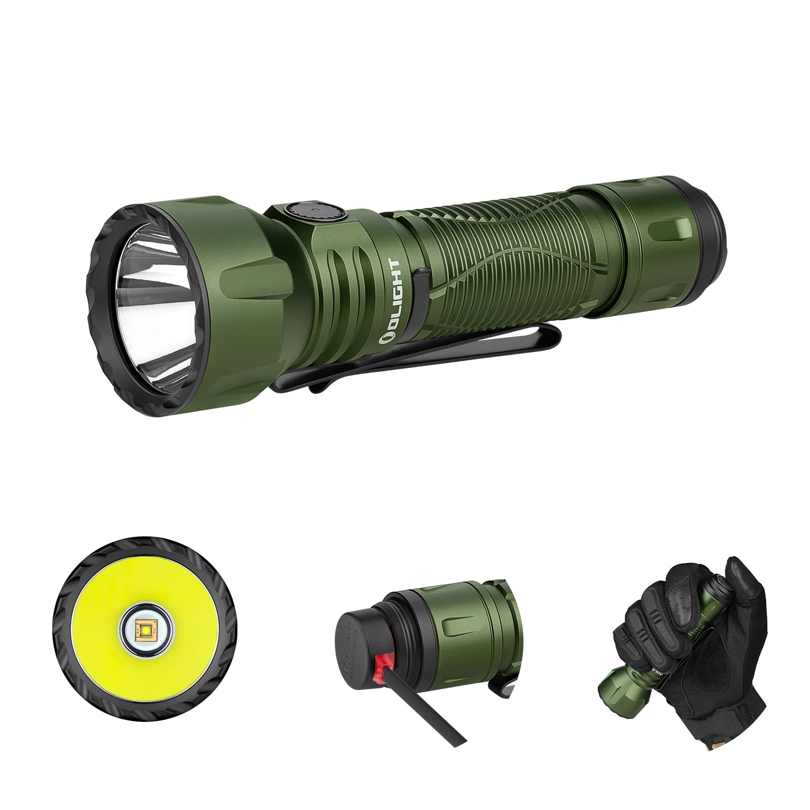 OLIGHT Javelot Torcia LED Professionale 1350 lm, Verde