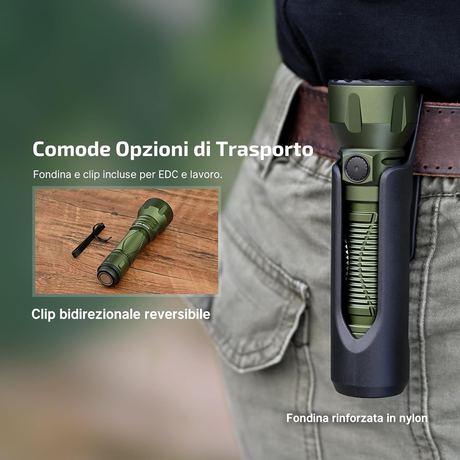 OLIGHT Javelot Torcia LED Professionale 1350 lm, Verde - immagine 4