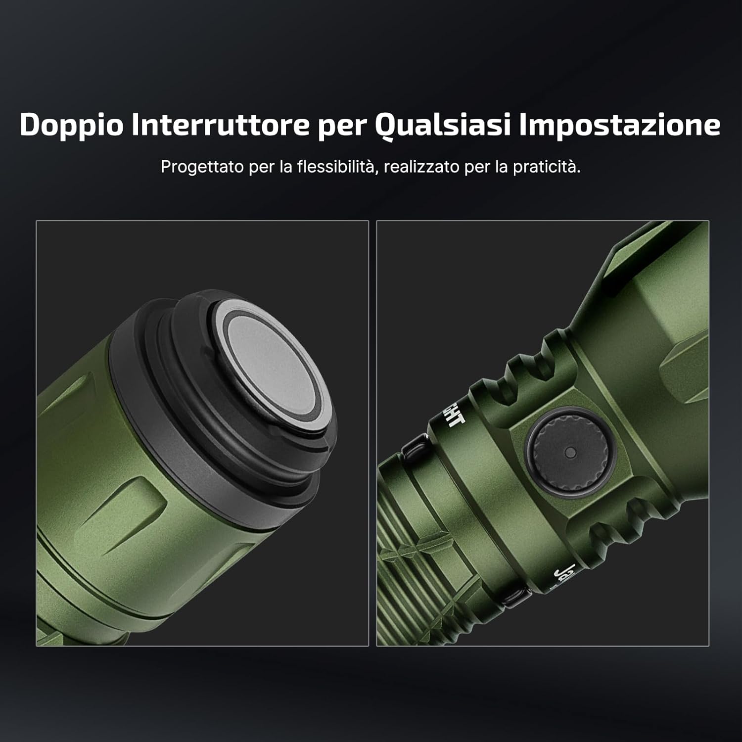 OLIGHT Javelot Torcia LED Professionale 1350 lm, Verde - immagine 5