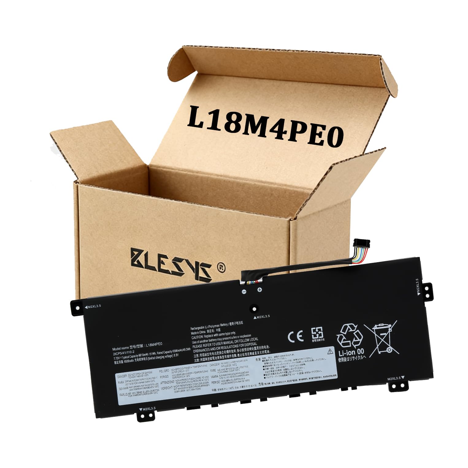 BLESYS L18M4PE0 L18L4PE0 L18C4PE0 - Batteria per Lenovo Yoga C740-14IML Series