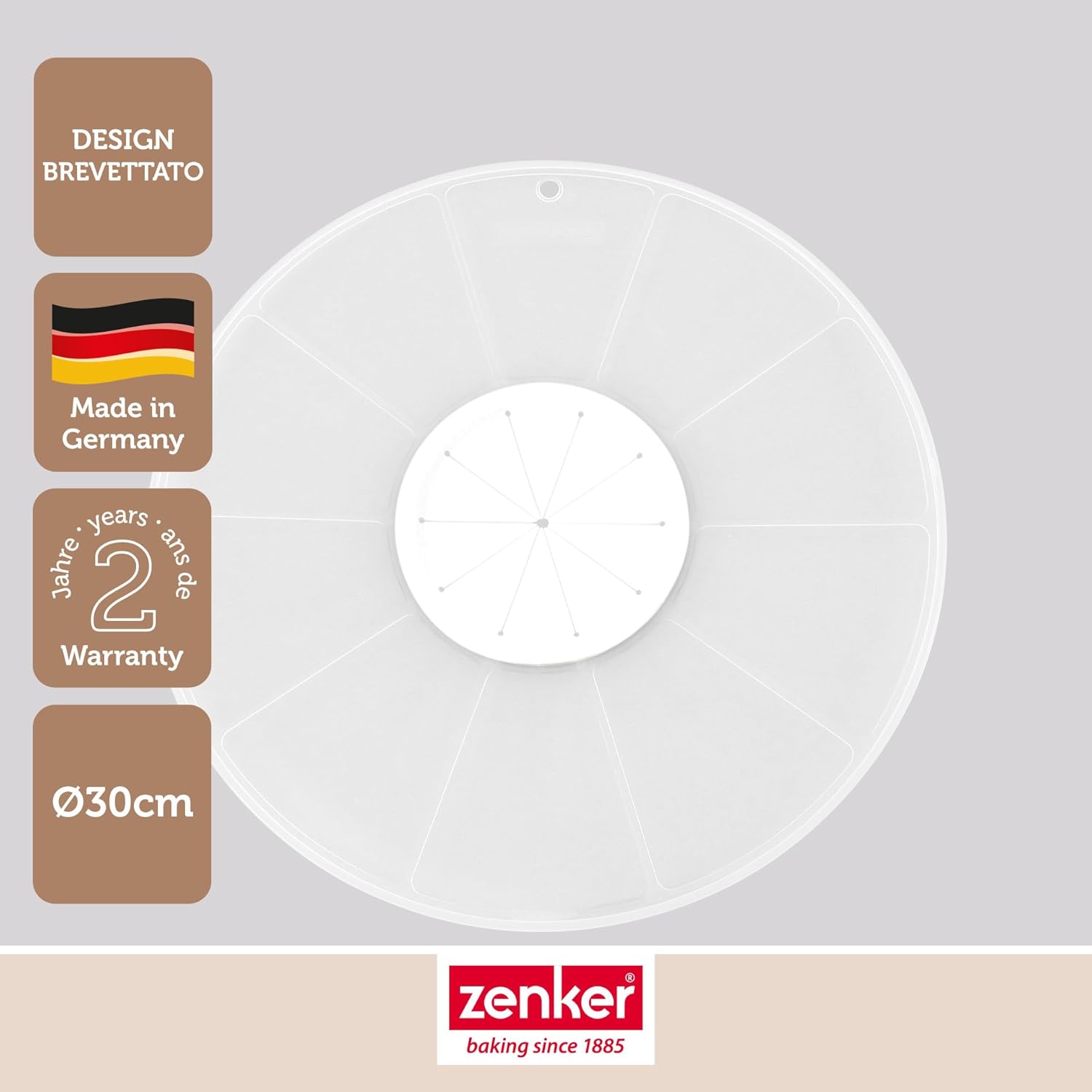 Zenker Coperchio Paraspruzzi Ø30cm con Foro Silicone - immagine 2