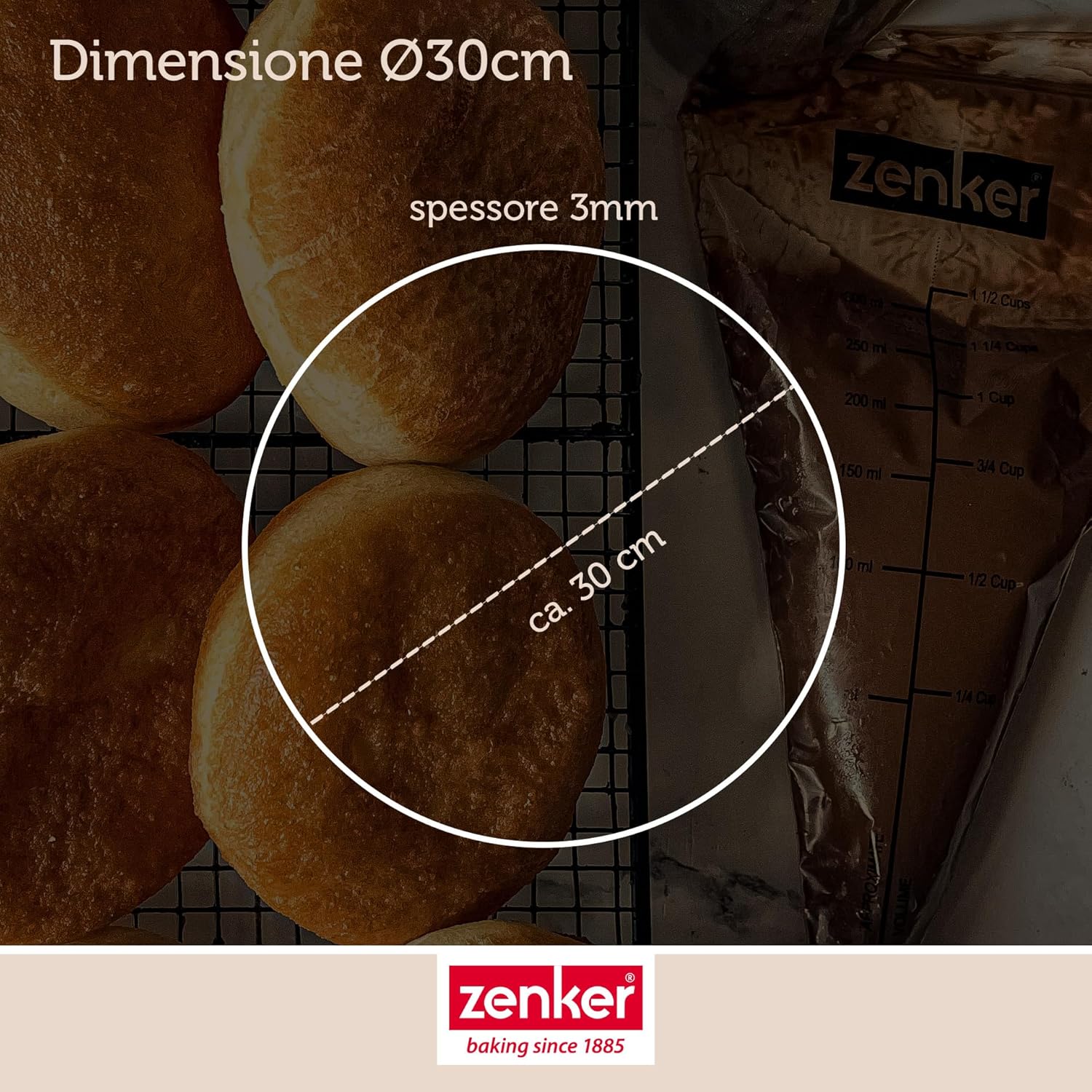 Zenker Coperchio Paraspruzzi Ø30cm con Foro Silicone - immagine 4