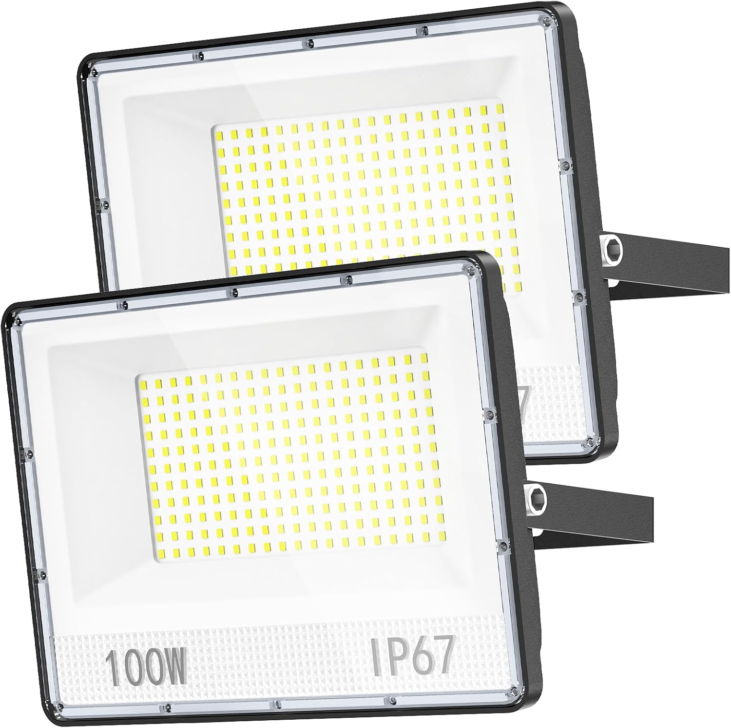 Faro 100W Faretto LED da Esterno 10000LM (2 Pezzi)