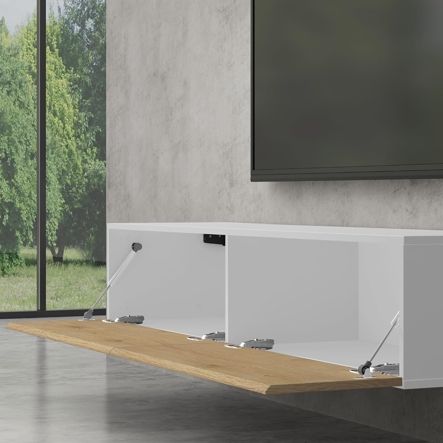 Doporro Mobile Porta TV Sospeso 160cm 2 Ante - immagine 3