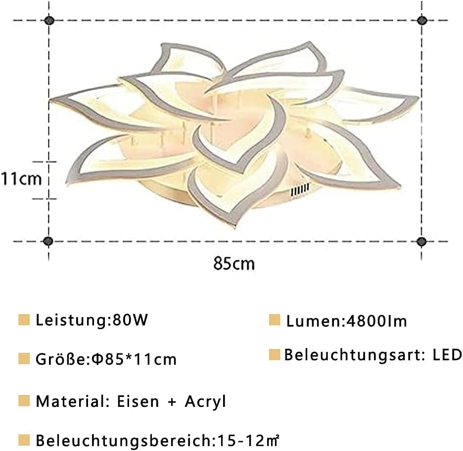 Plafoniera Led Soffitto Moderna Dimmerabile 80W - immagine 2