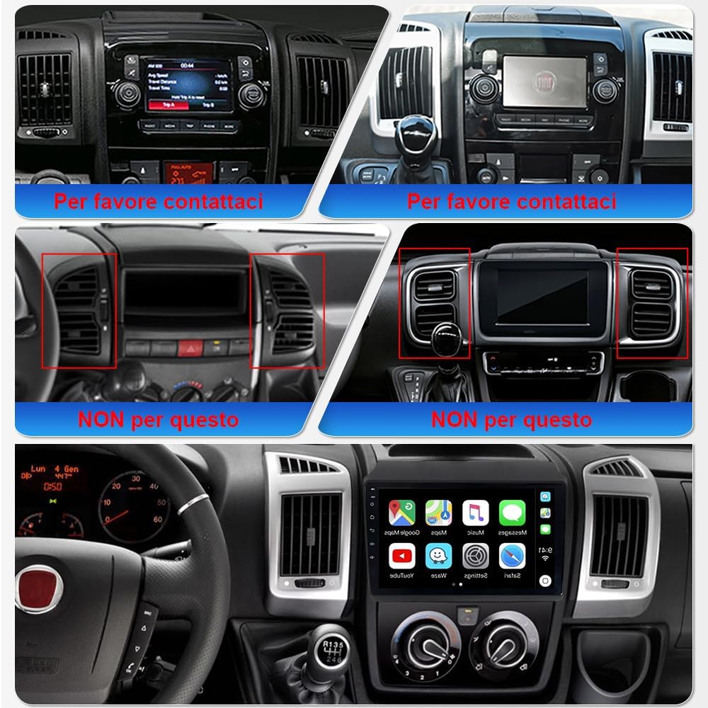 Autoradio Android 14 2GB+64GB per Fiat Ducato - immagine 2