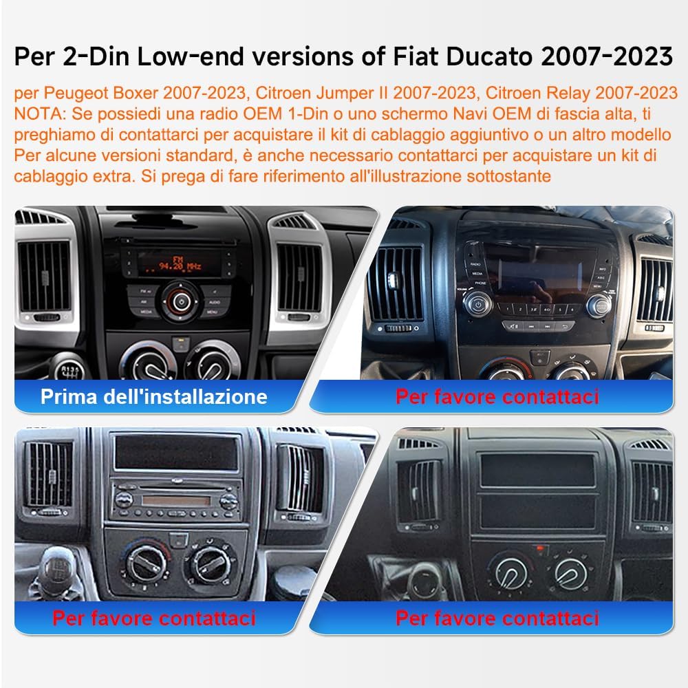 Autoradio Android 14 2GB+64GB per Fiat Ducato - immagine 3