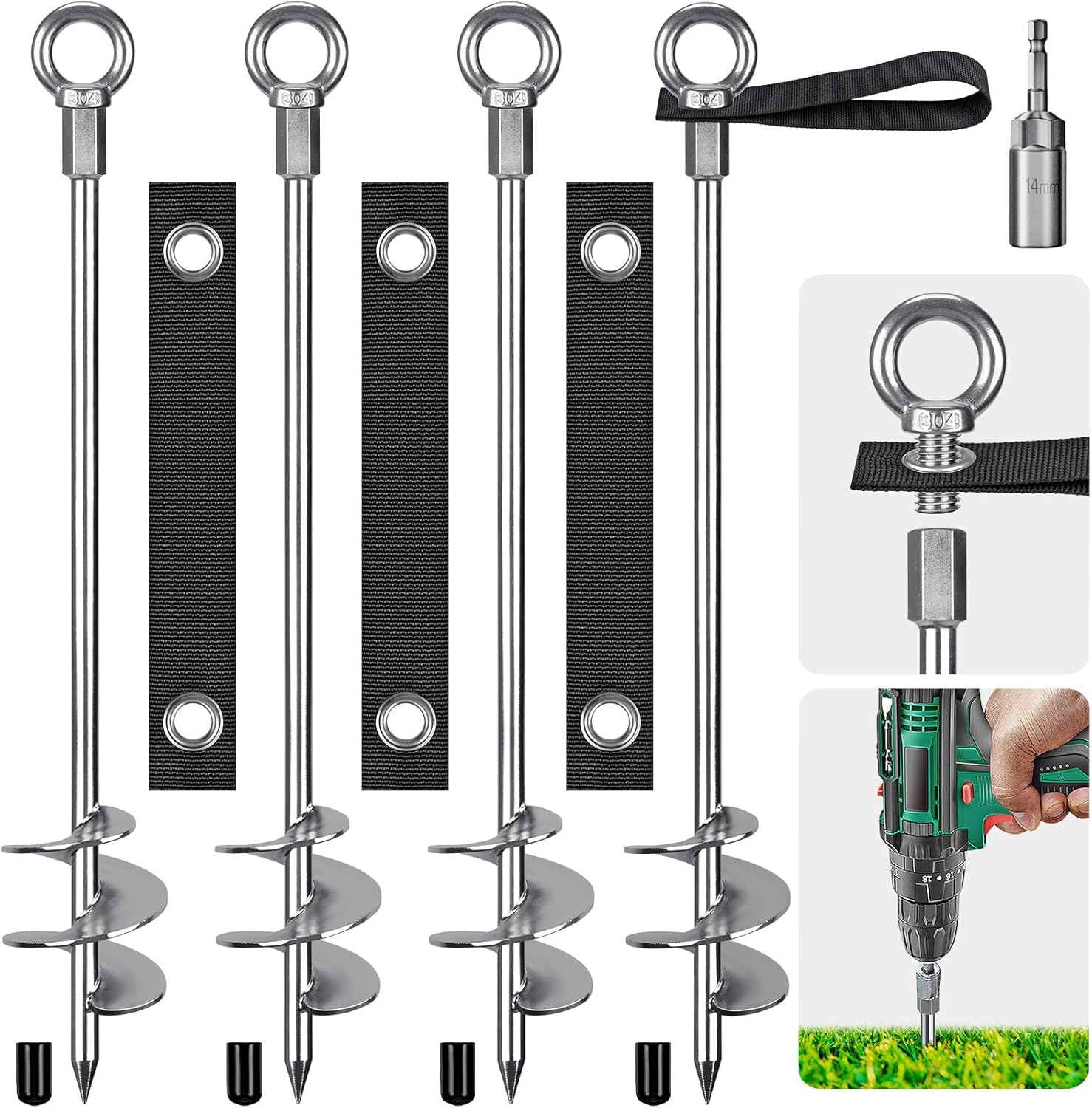 Ancoraggio a Terra Completamente Saldato 76,2 cm