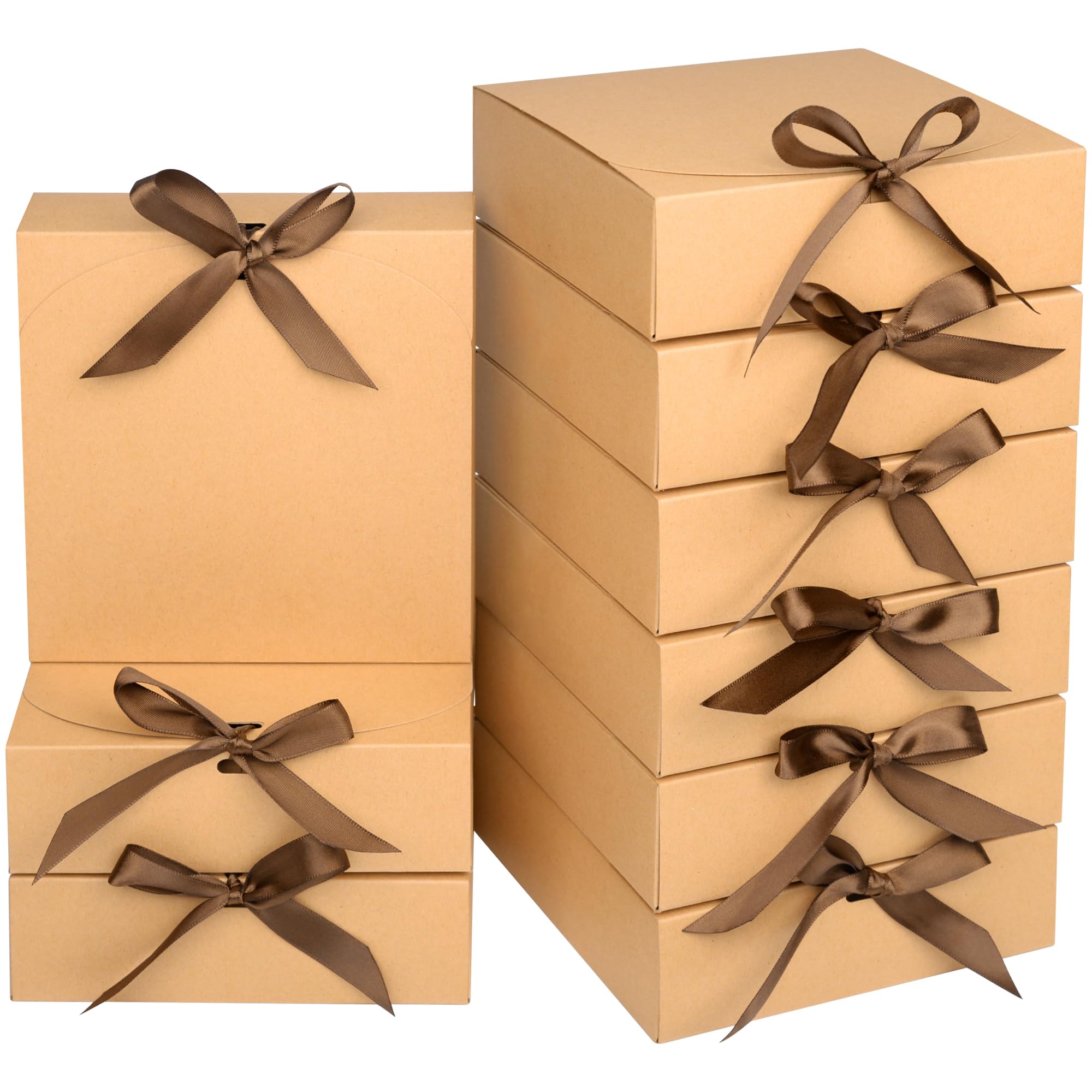 Awcigg 12 Scatole Regalo in Cartone Marrone 16x16x5cm