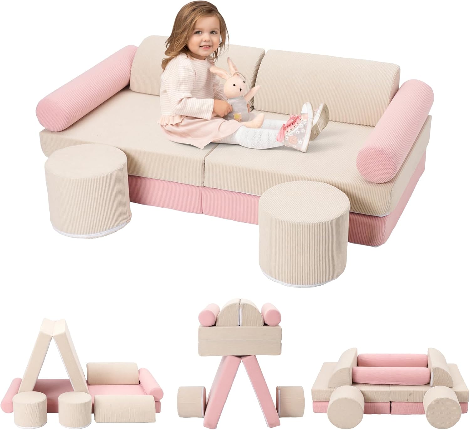 Nukied Divano Modulare per Bambini 10PCS - immagine 1