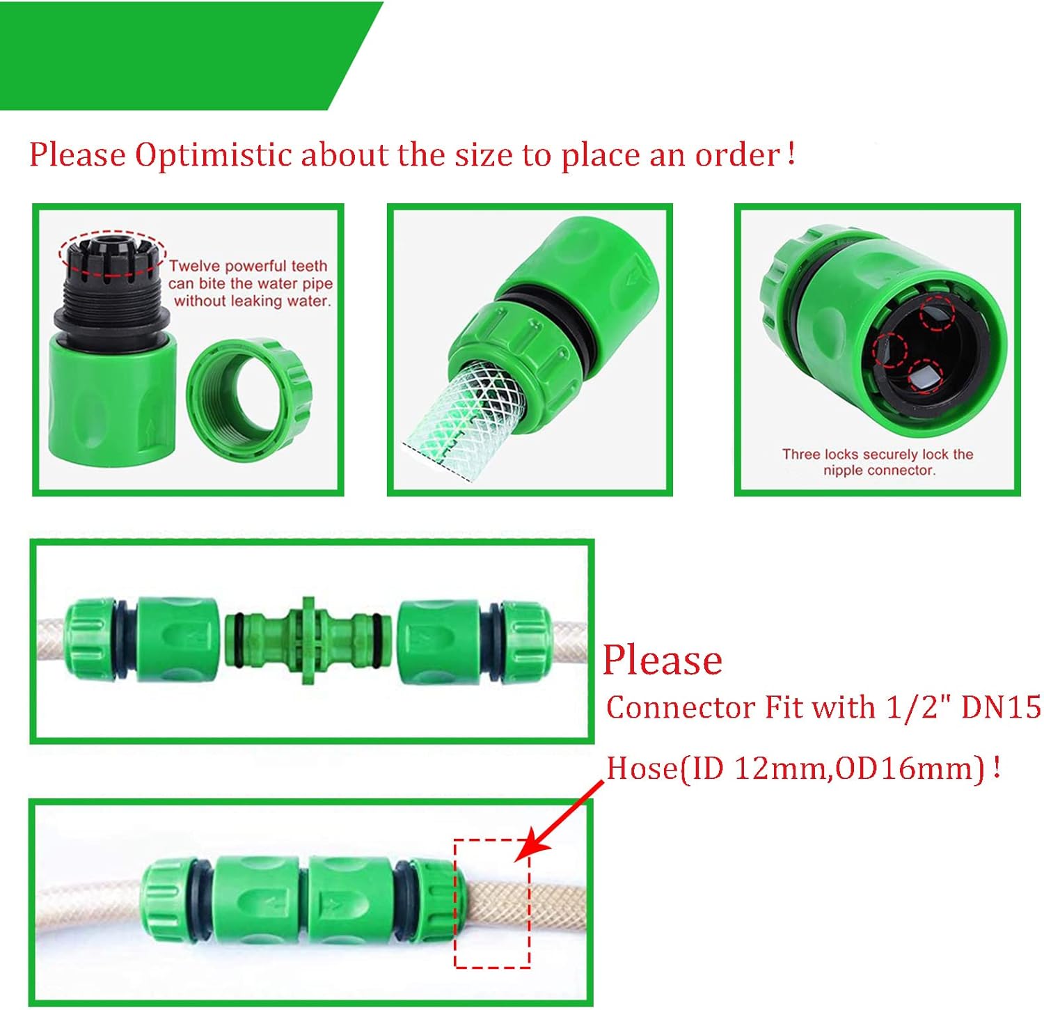 Connettore per Rubinetto da Giardino, Kit 10 Pezzi - immagine 4