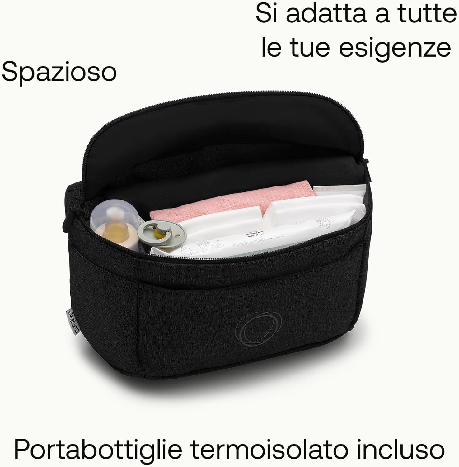 Bugaboo Organizer Multitasche Passeggino, Midnight Black - immagine 3