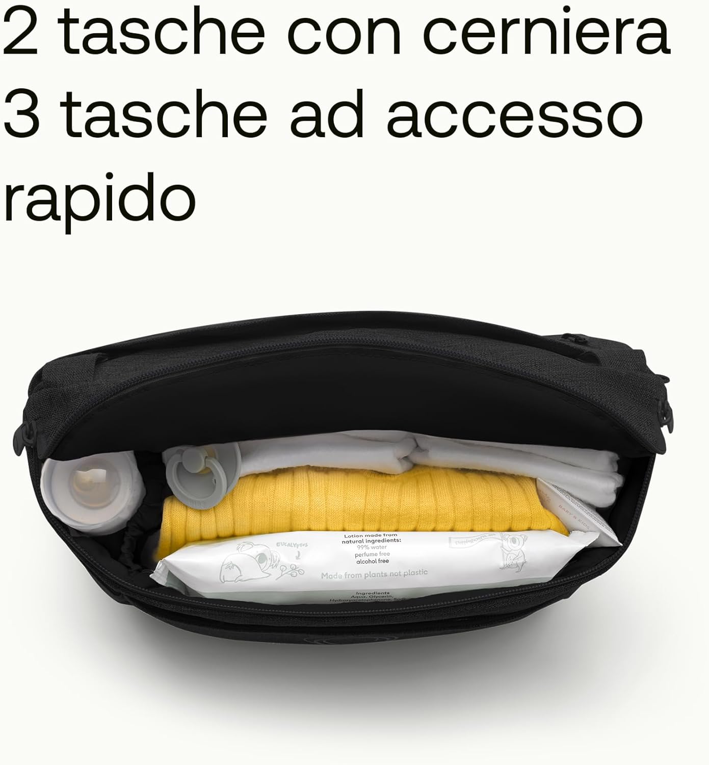 Bugaboo Organizer Multitasche Passeggino, Midnight Black - immagine 4