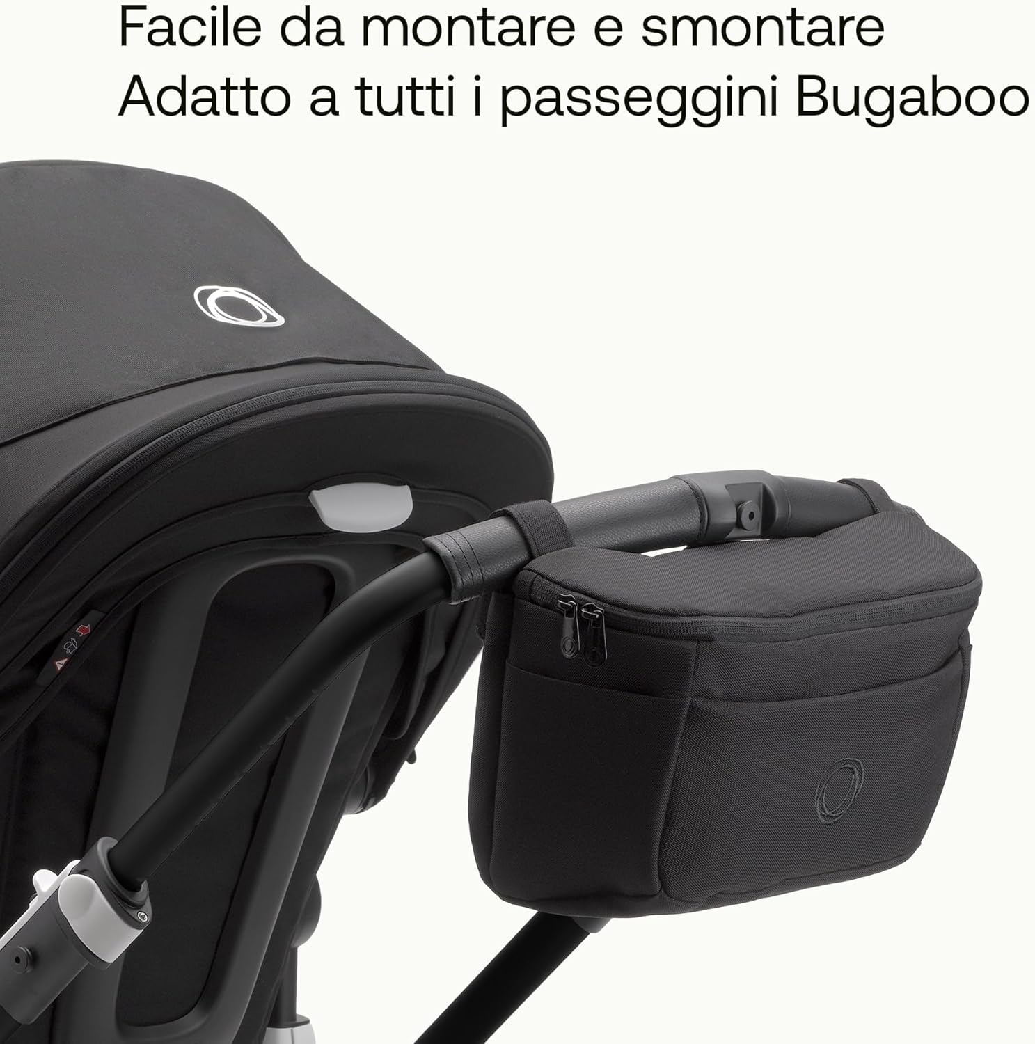 Bugaboo Organizer Multitasche Passeggino, Midnight Black - immagine 5
