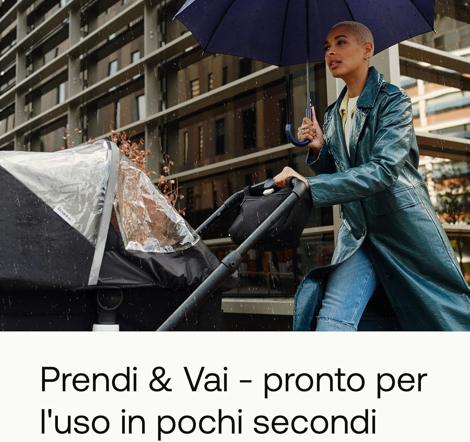 Bugaboo Organizer Multitasche Passeggino, Midnight Black - immagine 6