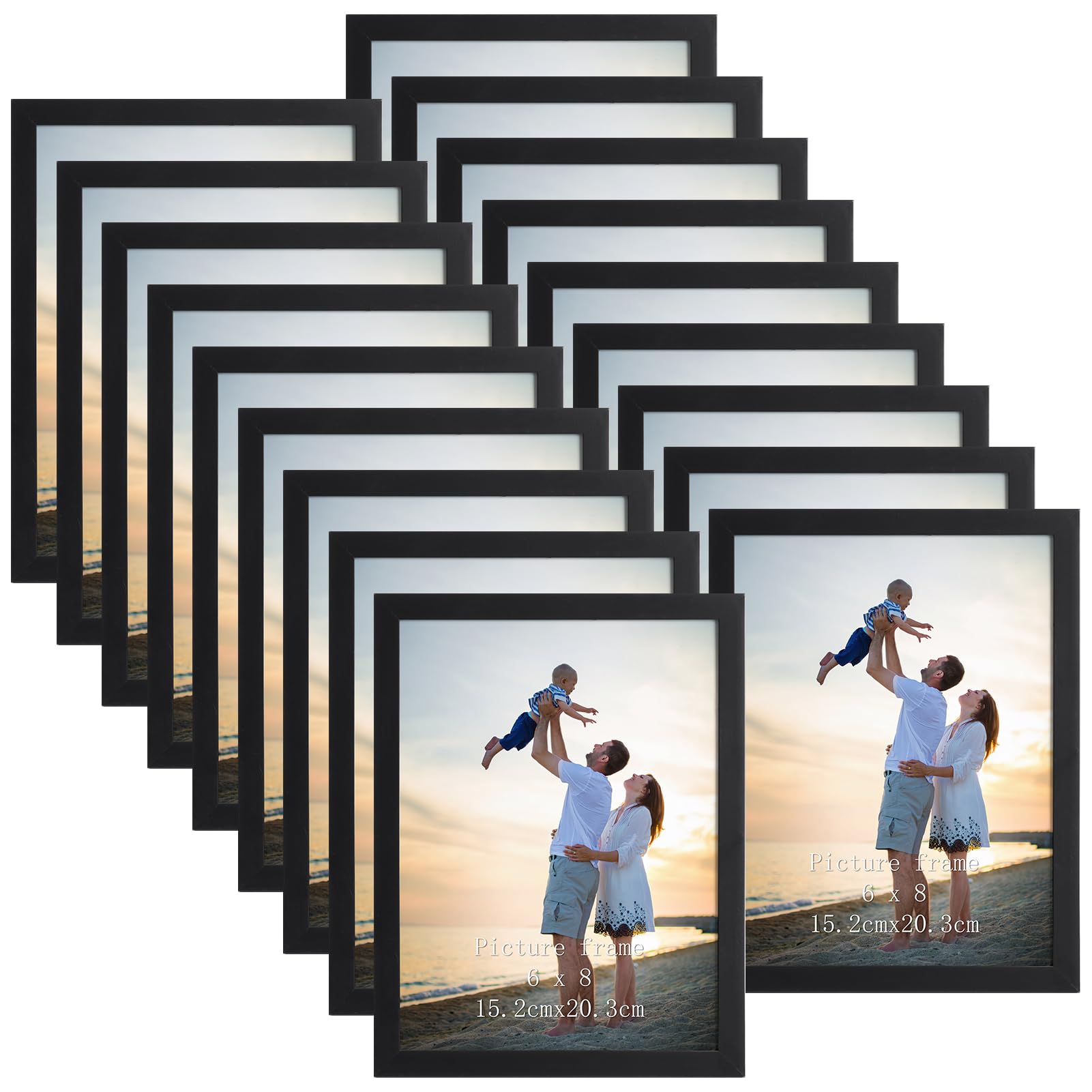 Eympeu Cornice 15x20 Nera - 18 Pezzi