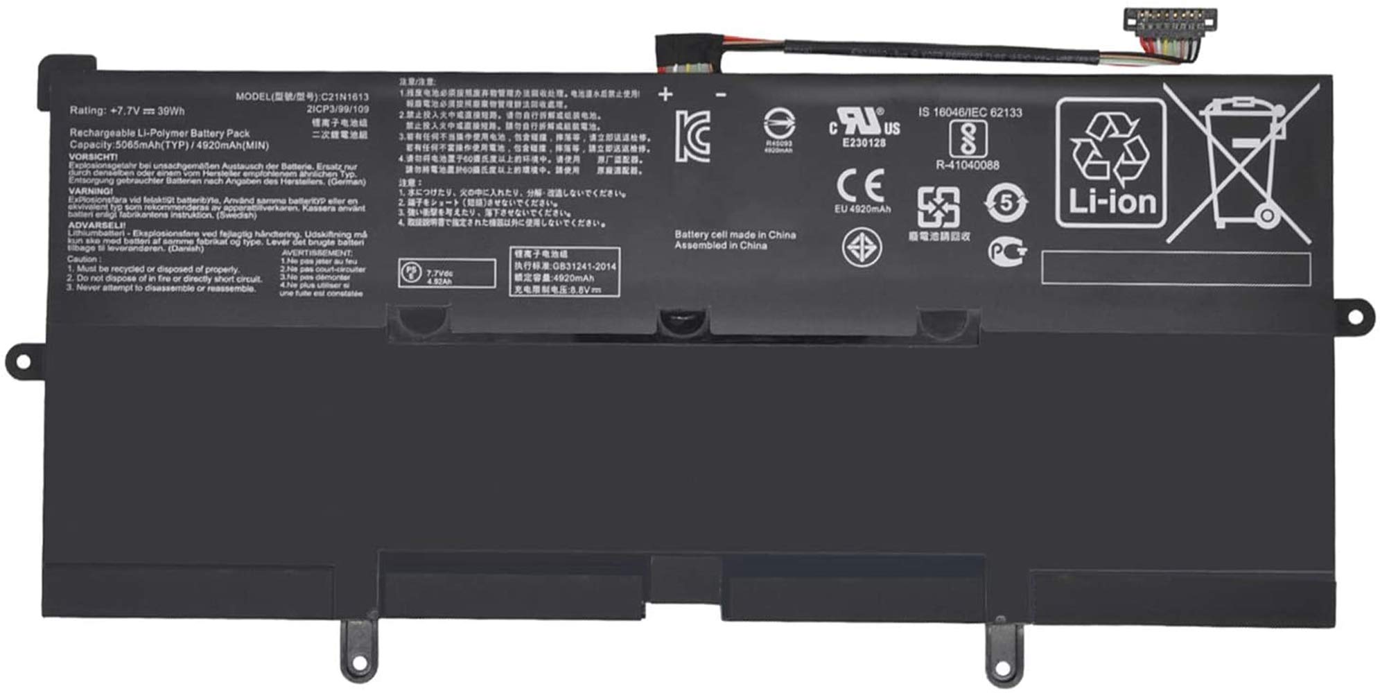 Askc C21N1613 Batteria Laptop per Asus Chromebook Flip C302