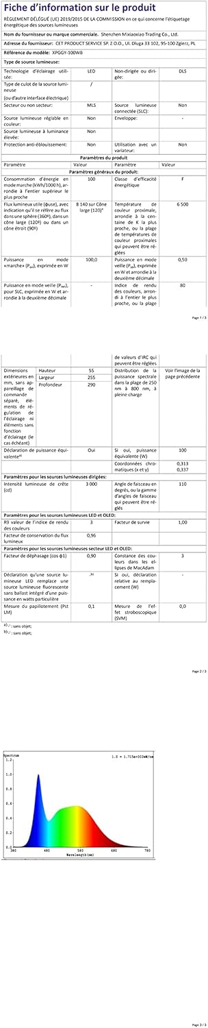 Treoir Faretto LED da Esterno 100W con Sensore, 4pz - immagine 11