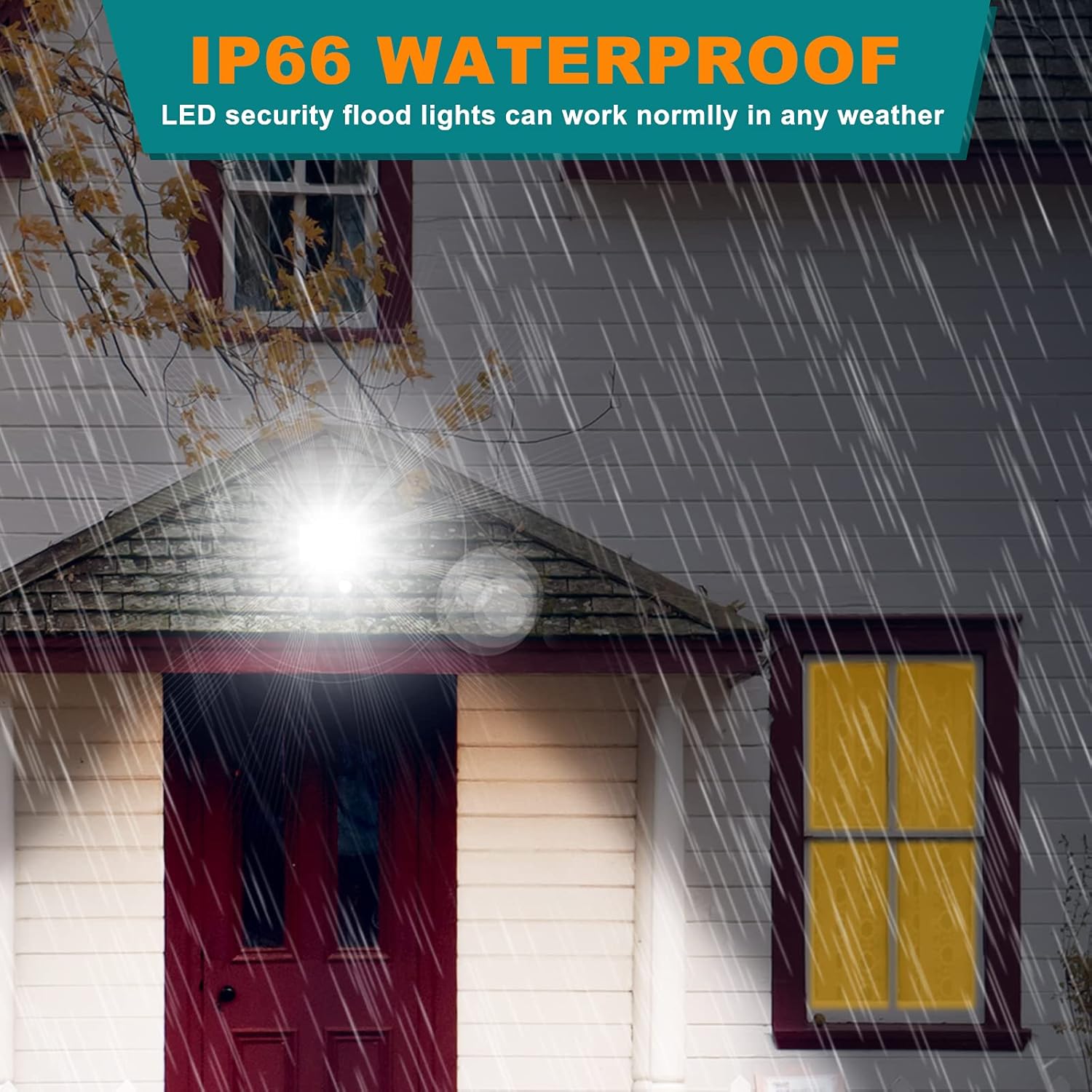 Treoir Faretto LED da Esterno 100W con Sensore, 4pz - immagine 3