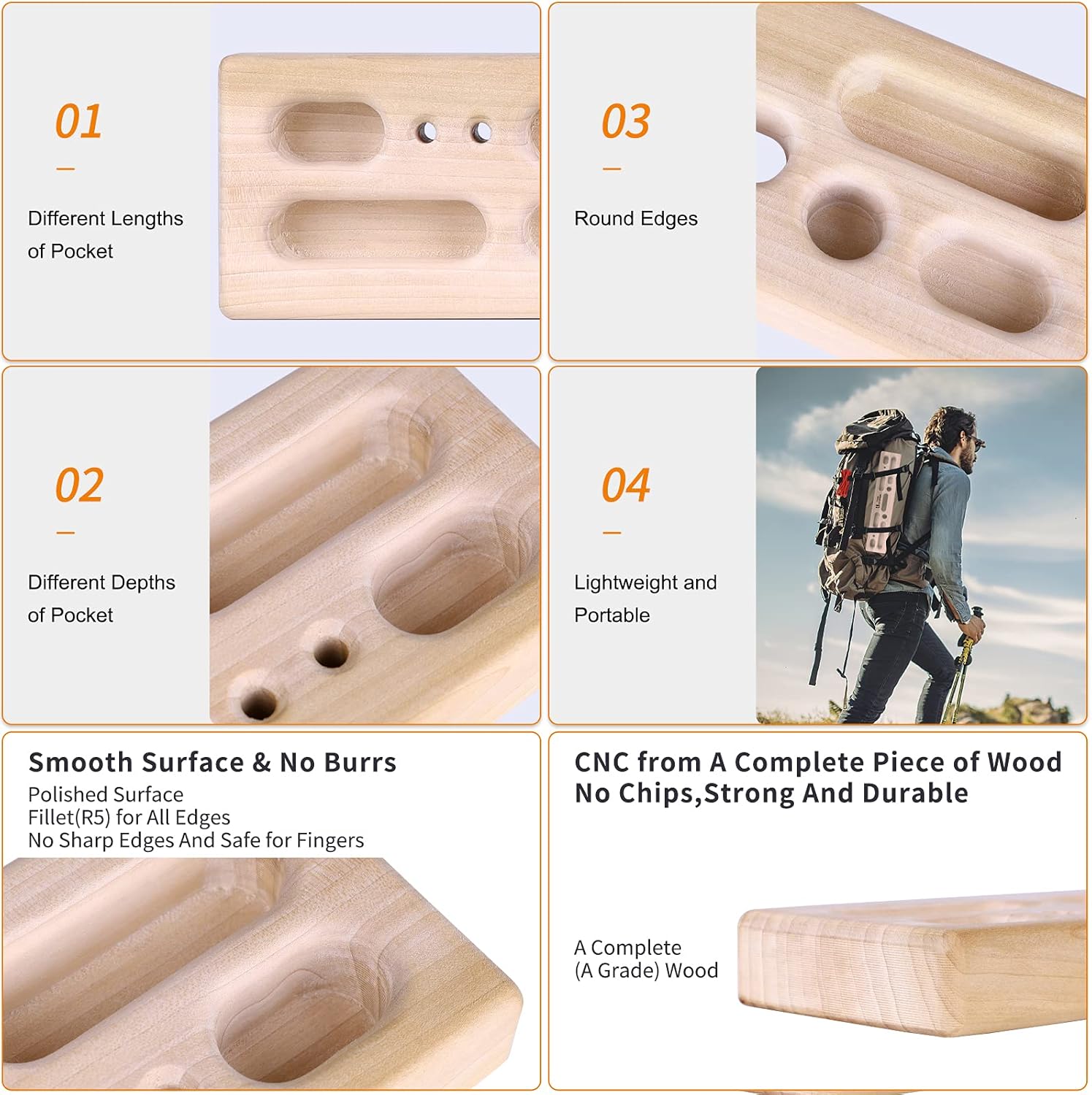 TWO STONES Hangboard Portatile per Arrampicata - immagine 3