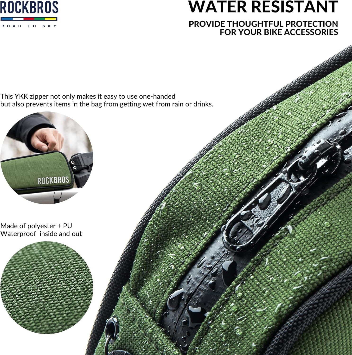 Rockbros Borsa Telaio Bici Impermeabile 0.7L - immagine 3