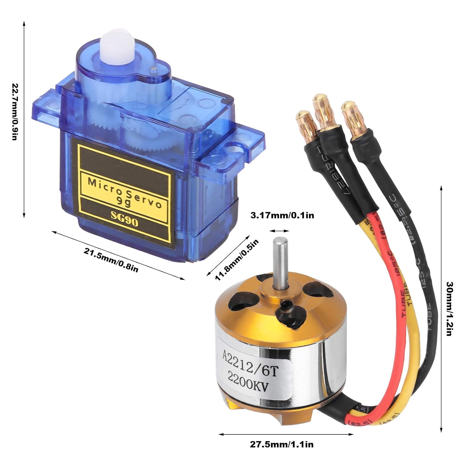 Evgatsauto Motore Brushless ESC 2212 KV2200 XT60 - immagine 3