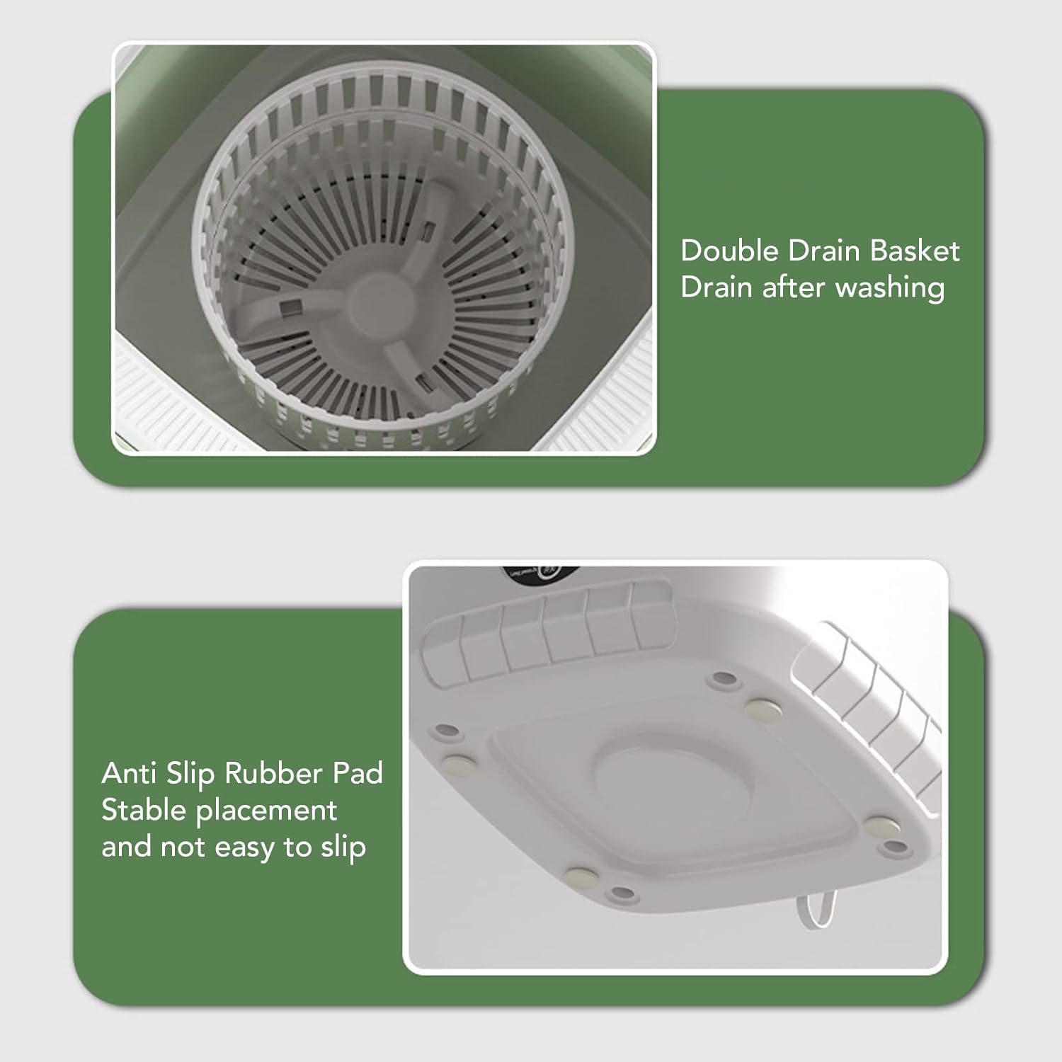 Focket Mini Lavatrice Portatile Pieghevole 7,5L, Viola - immagine 6