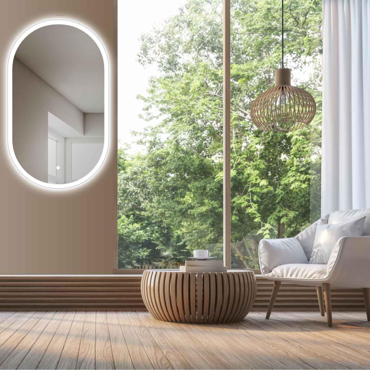 Hoko® Specchio LED Design Ovale 45x75cm - immagine 7