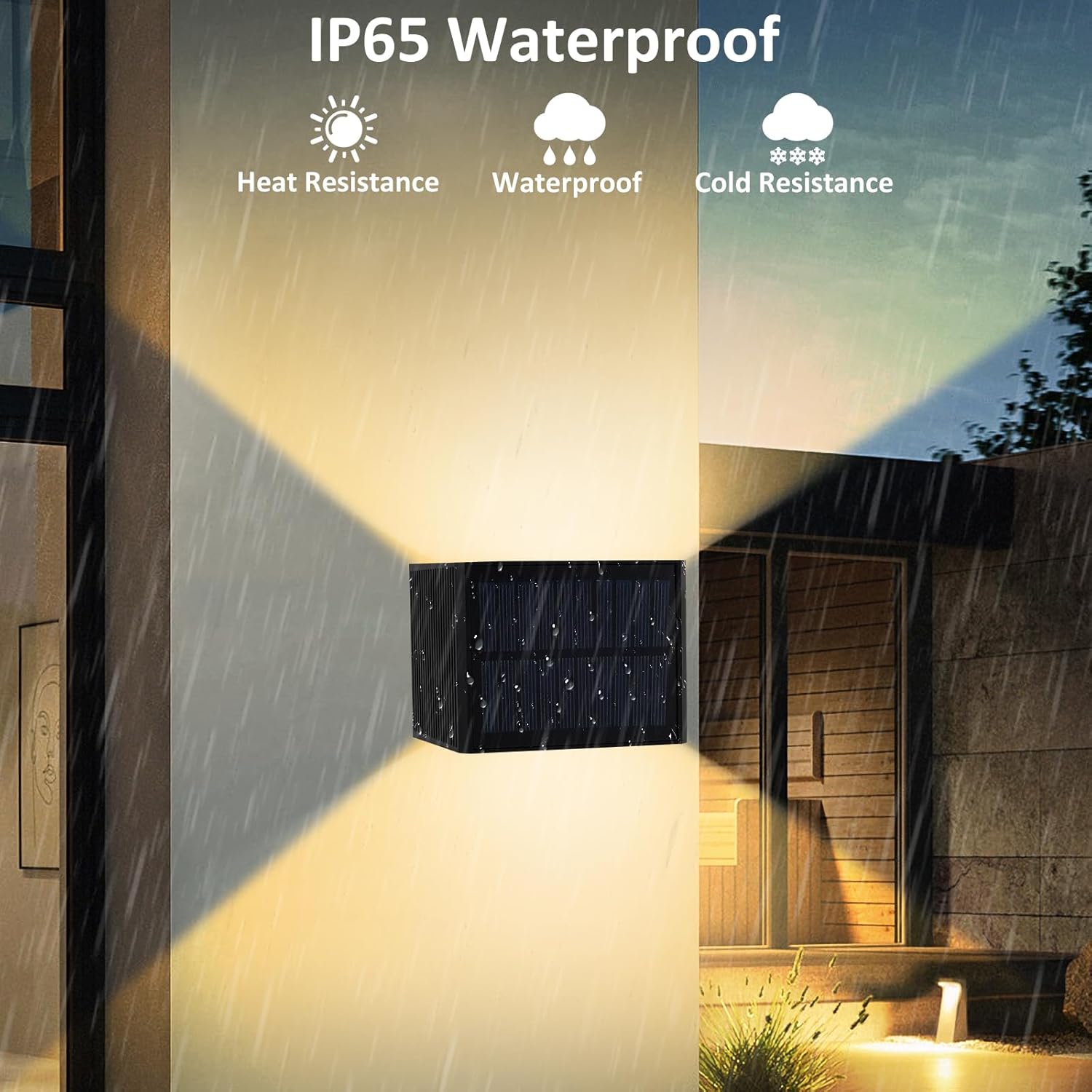 T-sun Applique Solare da Esterno - Set da 4, Nero - immagine 6