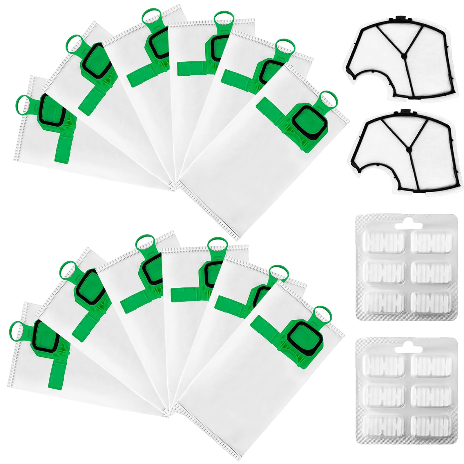 Sacchetti per Folletto VK140 VK150 FP140 - 12 Pezzi