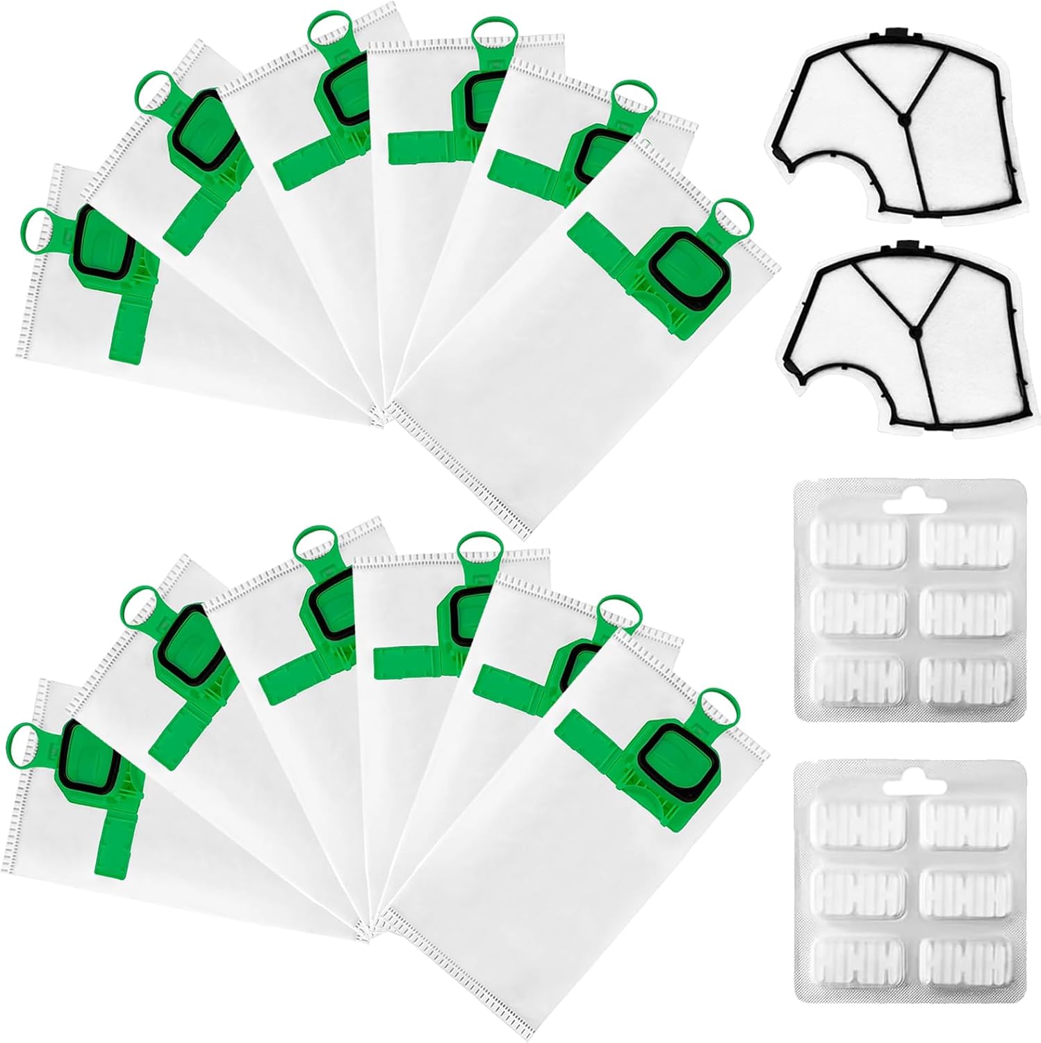 Sacchetti per Folletto VK140 VK150 FP140 - 12 Pezzi - immagine 1