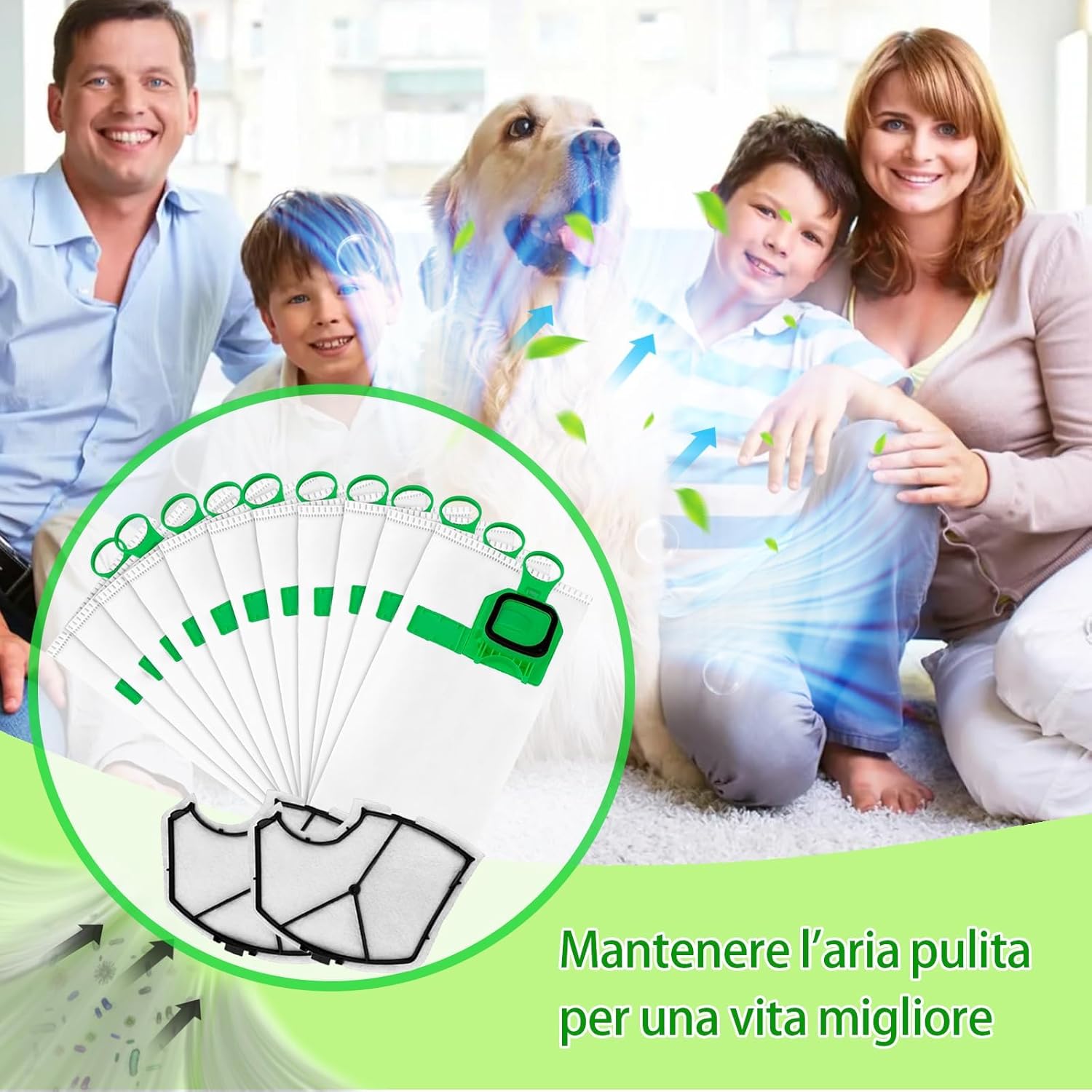 Sacchetti per Folletto VK140 VK150 FP140 - 12 Pezzi - immagine 7